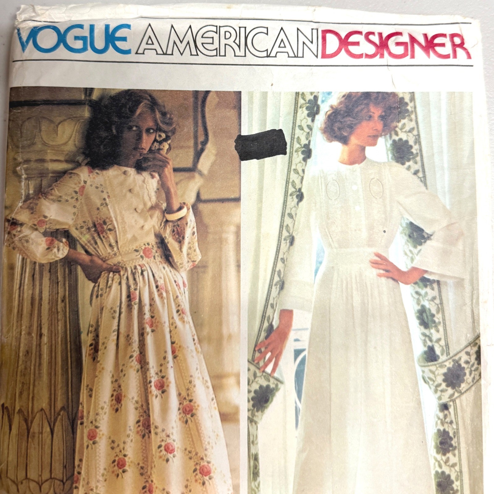 Vintage Vogue Sant Angelo Size 12 Misses Dress Sewing Pattern 1230 Prairie Maxi