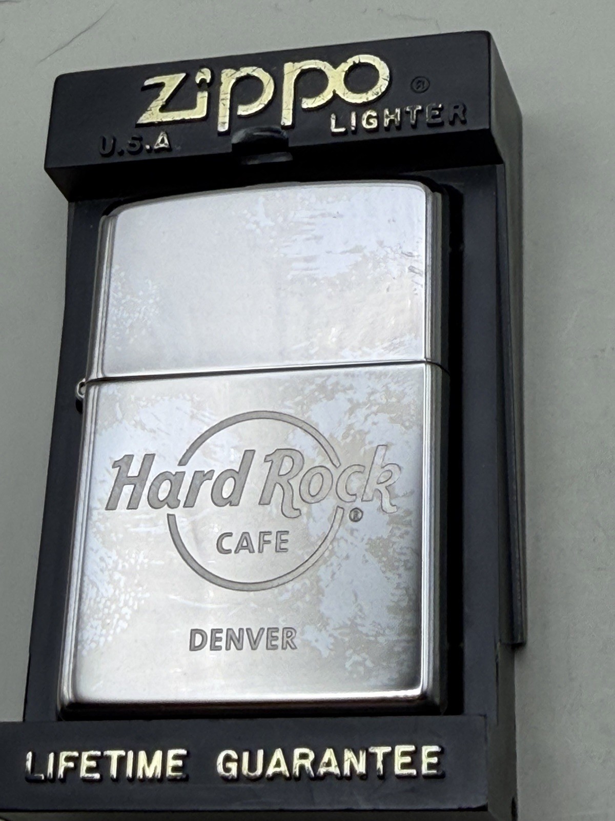 Hard Rock Cafe Denver Save The Planet 2009 HP Chrome Zippo Lighter New B82