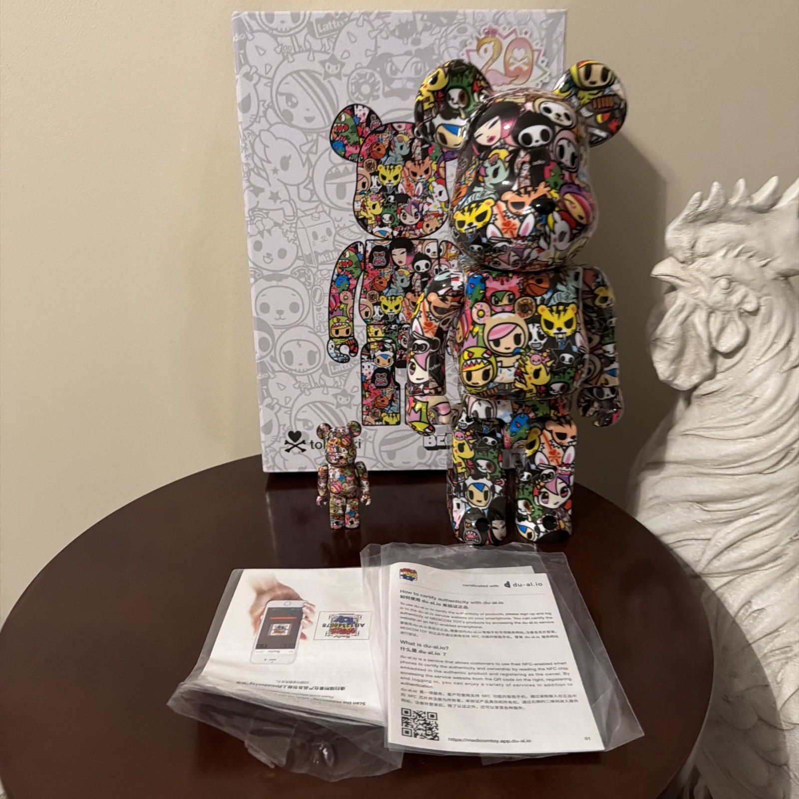 Medicom BE@RBRICK Tokidoki 20th Anniversary 400% & 100% Set DCon 2025 Bearbrick