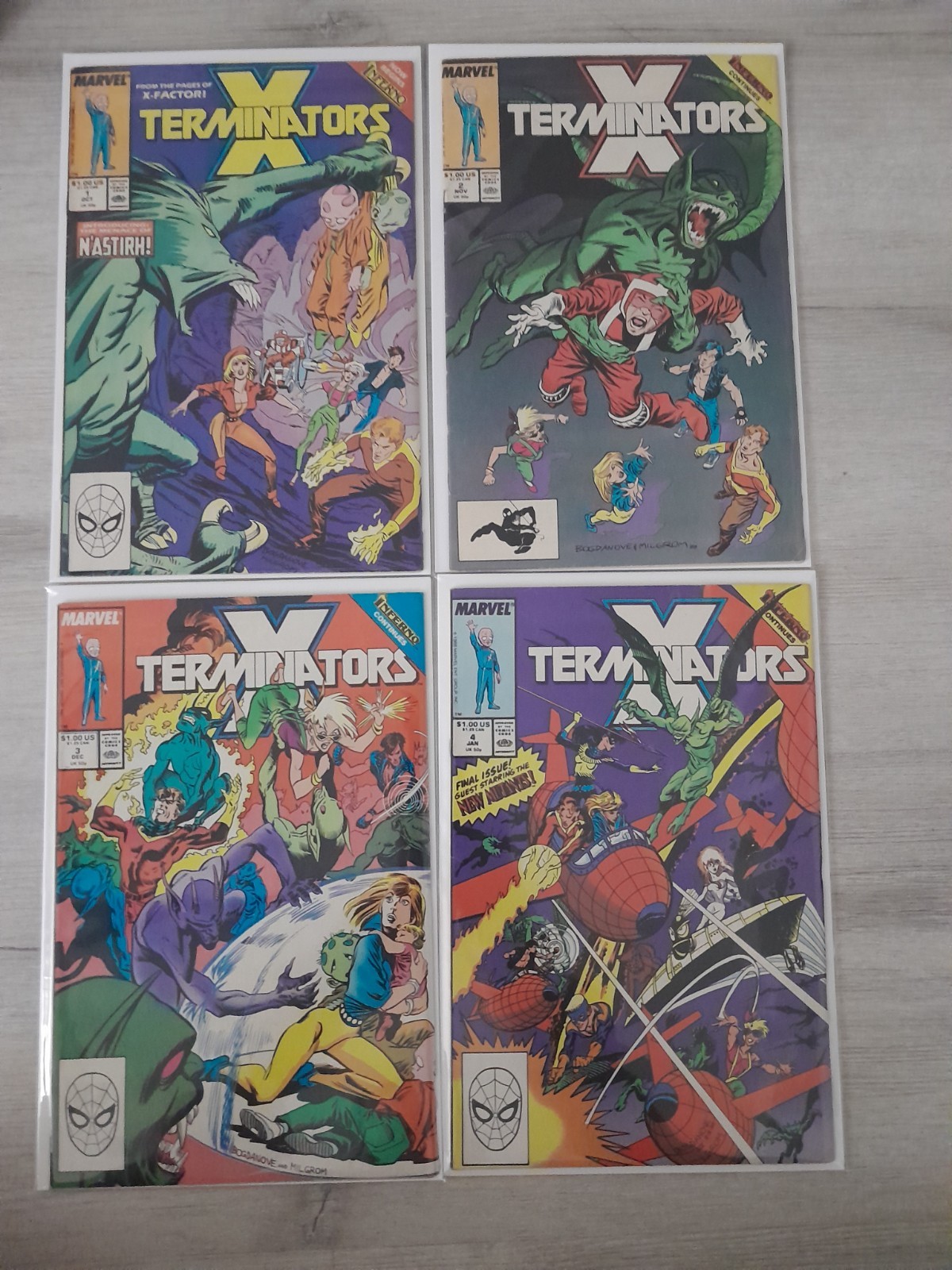 1988-1989 Marvel Comics X-Terminators #1-4 Complete Run 1st App. X-Terminators