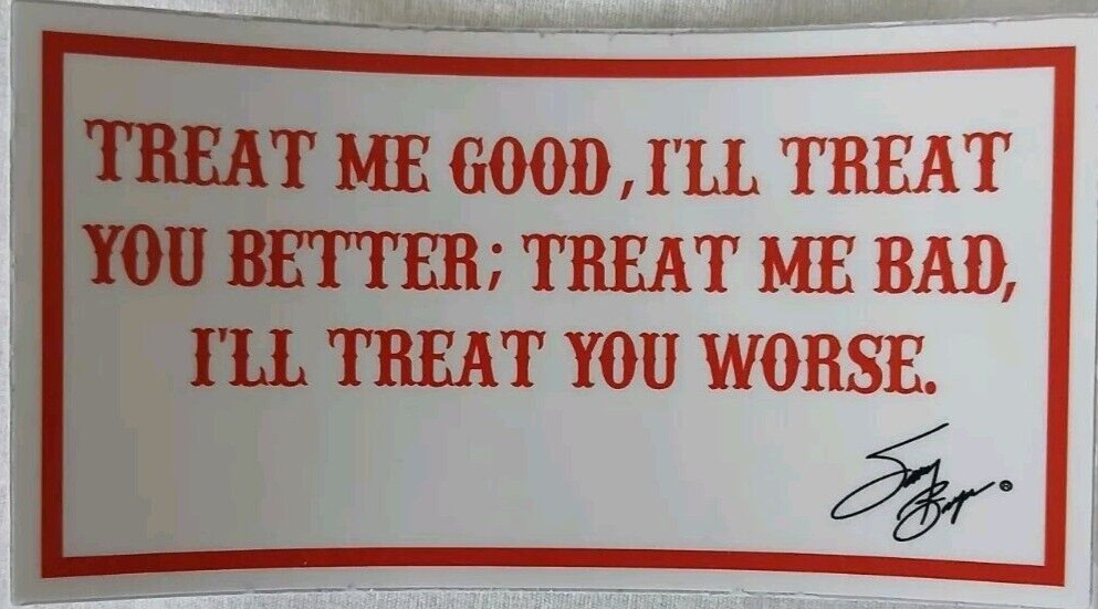 Sonny Barger 81 Hells Angel Quote   Decal/Sticker  Officially Licensed 81