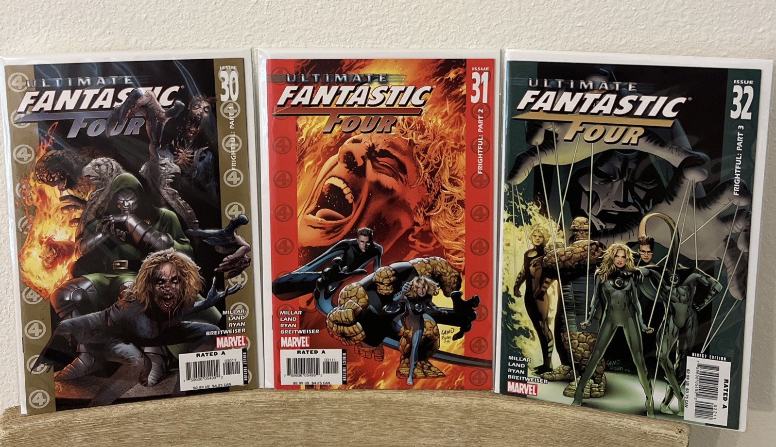 Ultimate Fantastic Four #30 31 32 Lot Complete Frightful Arc Marvel Zombies Key