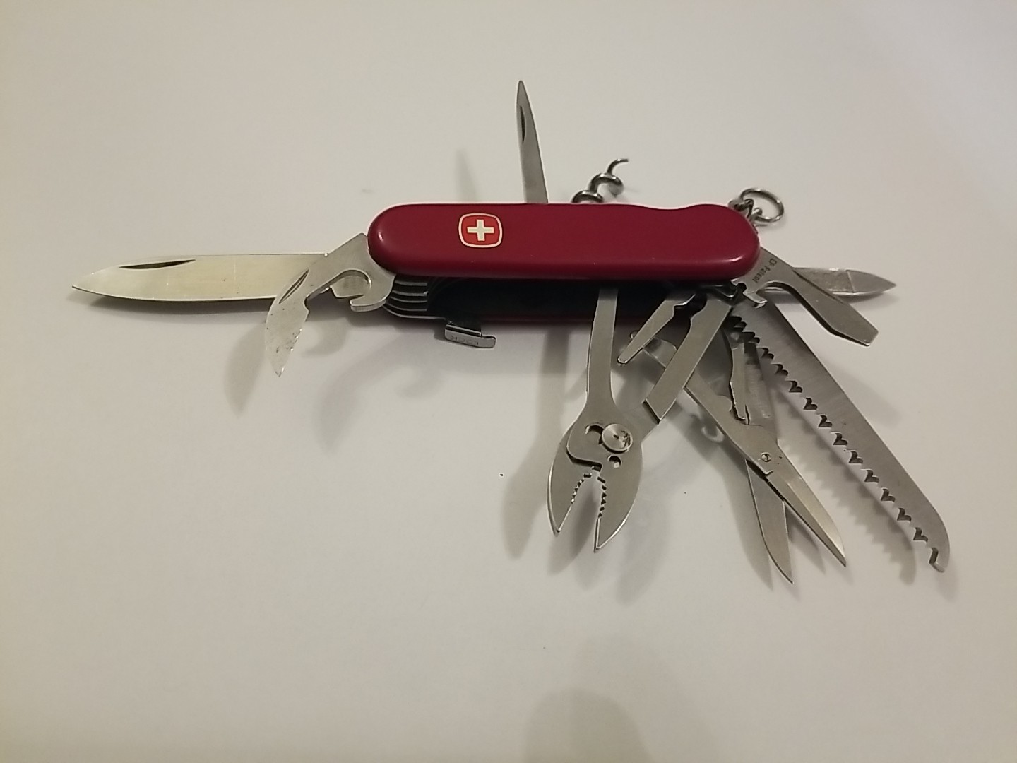 Wenger Master Pocket Swiss Army Knife Scissors Locking Blade 85mm Pliers Saw