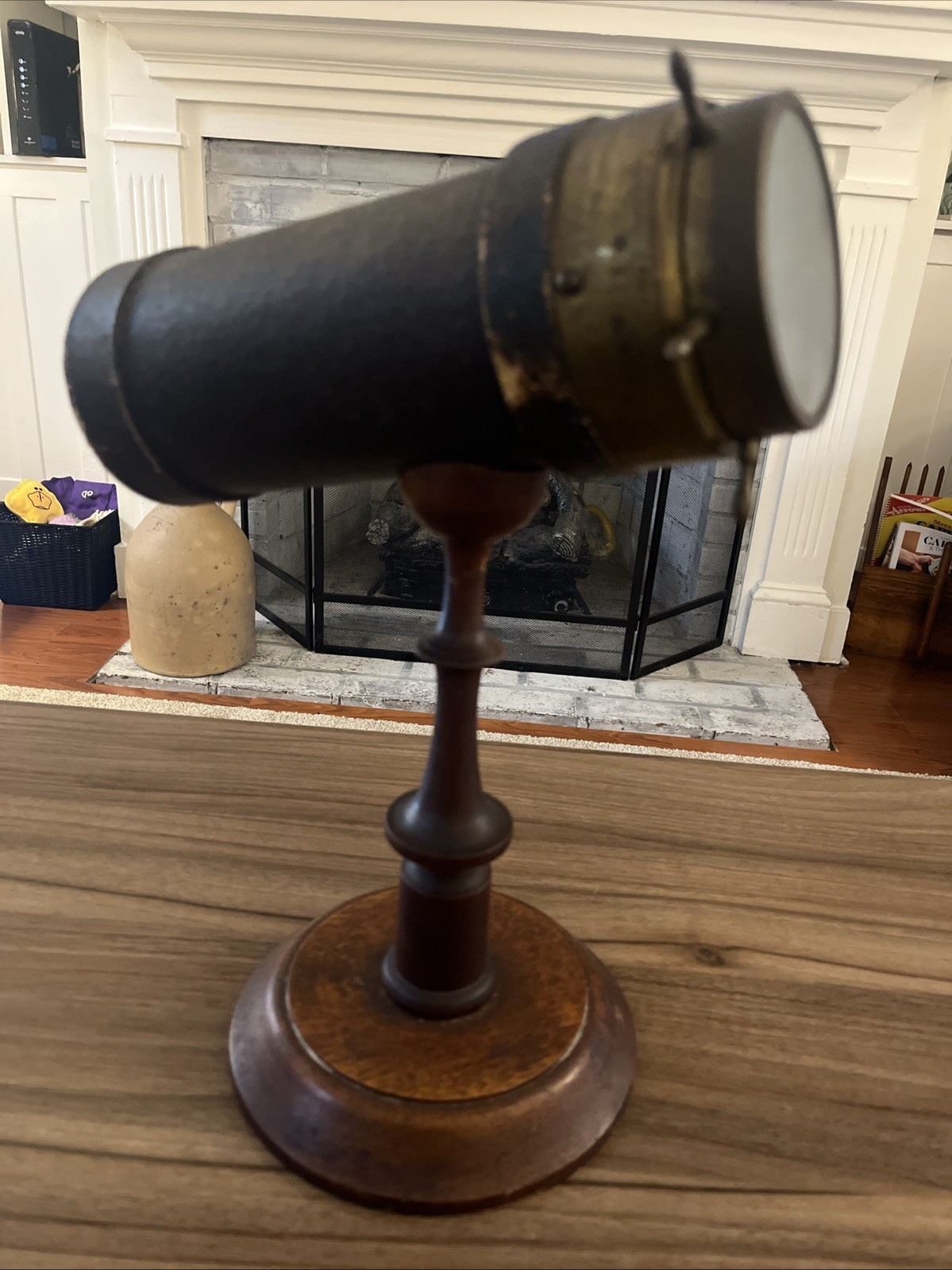 RARE ORIGINAL 1870's ANTIQUE Parlor Tabletop KALEIDOSCOPE by C.G. Bush
