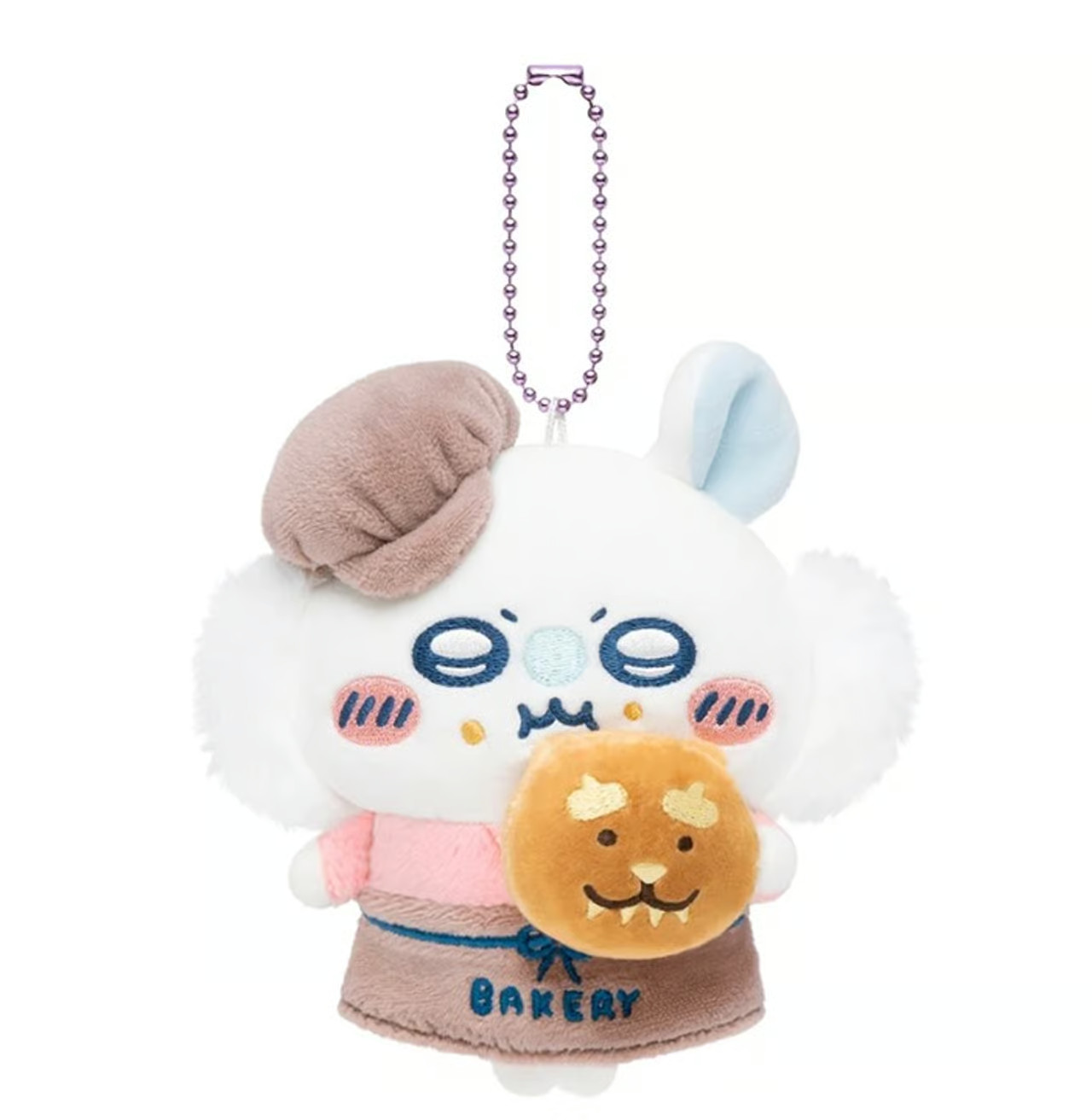 Chiikawa Bakery Staff Mascot Momonga Plush Keychain Japan Exclusive NEW
