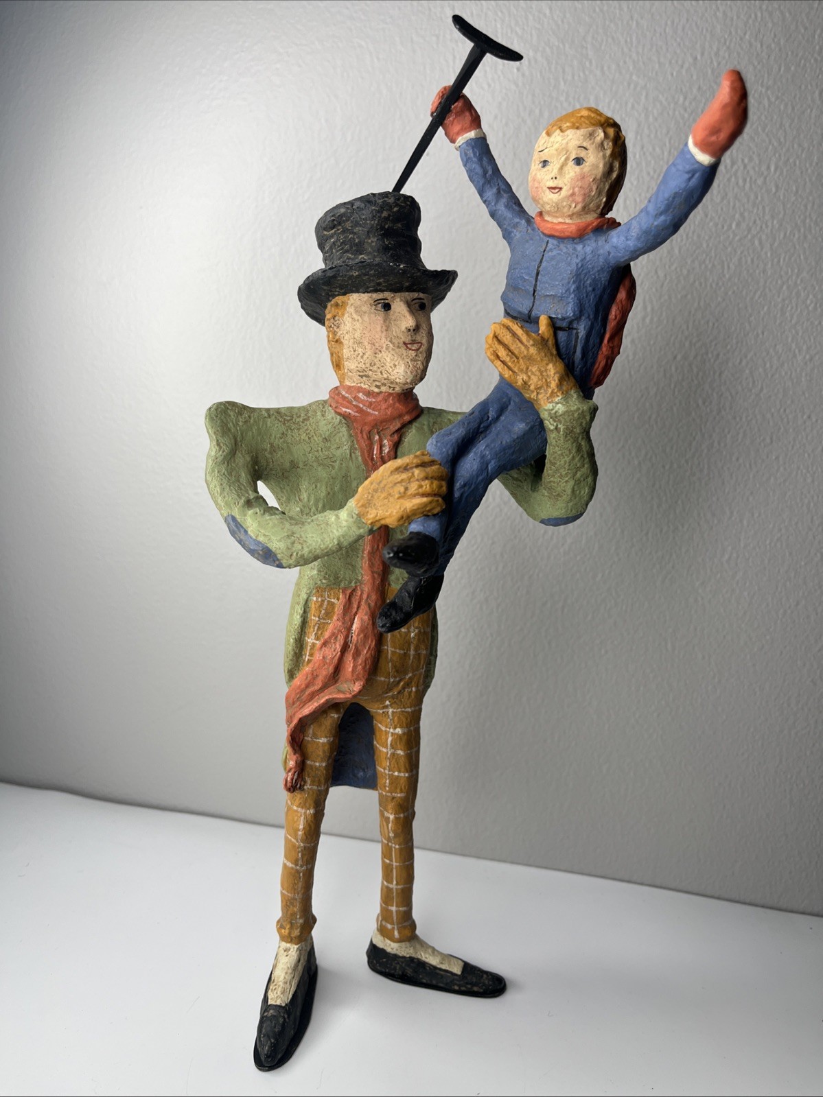 2000 Poliwoggs Christmas Bob Cratchit Tiny Tim Figurine Critchfield Fortunato