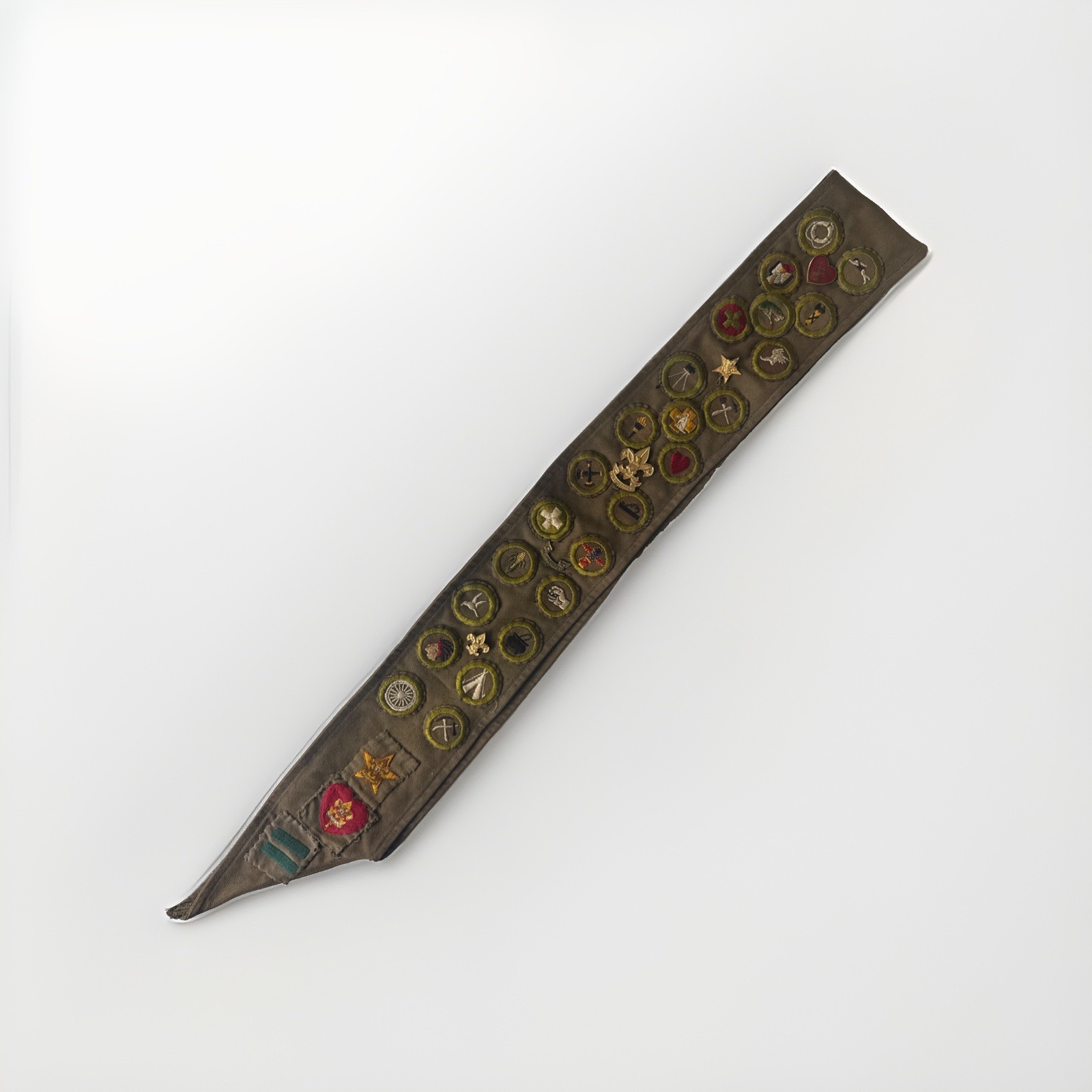 Vintage BSA 1930’s Eagle Scout Merit Badge Sash - 27 Badges + 5 Medals