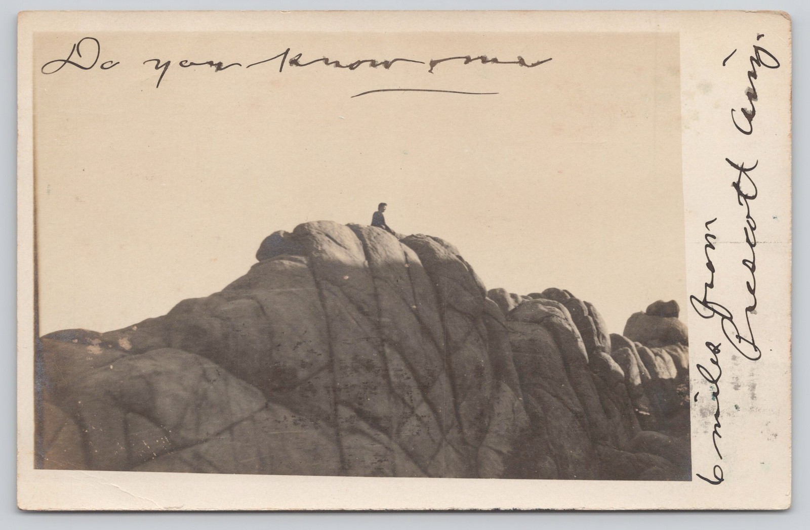 RPPC Prescott Arizona Granite Dells Rock Formation c1908 Postcard