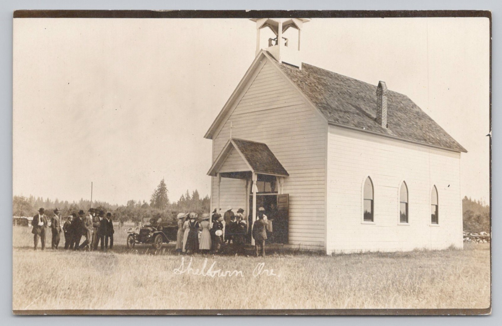 Remnant Church, Shelburn, Oregon OR RPPC DB UNP Postcard