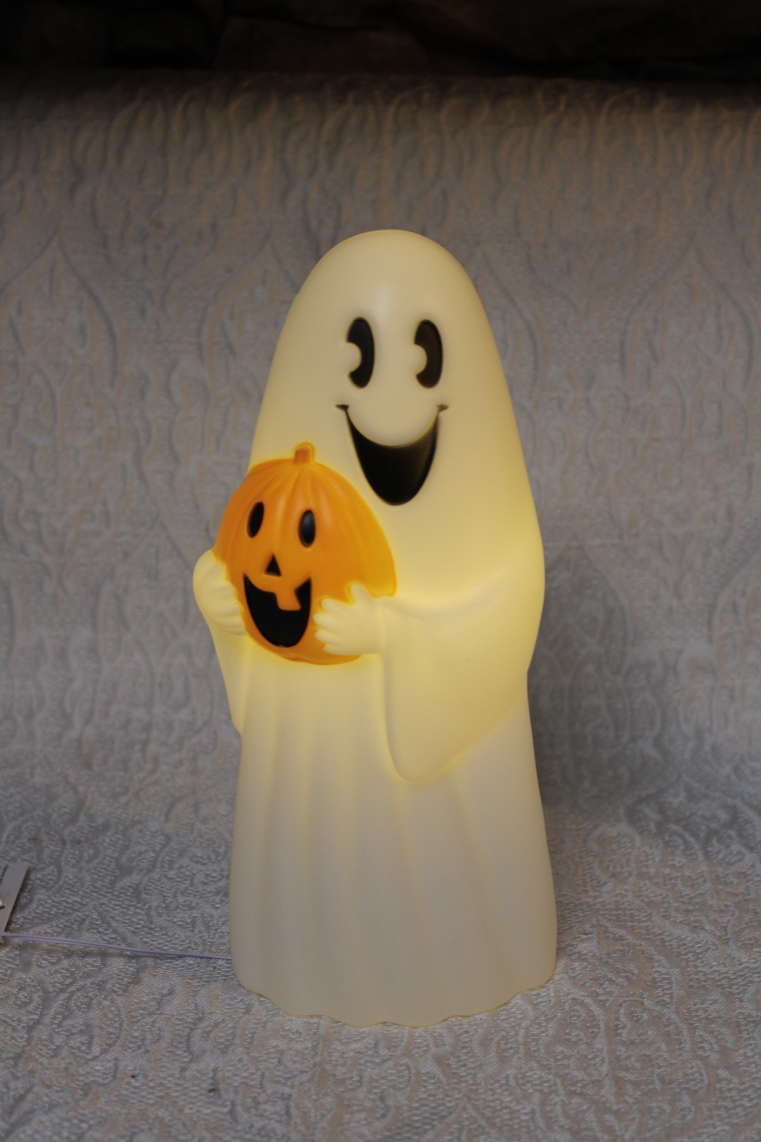 Halloween Ghost with Pumpkin. Lights up. DG. Blow mold. 12 Halloween Ghost with Pumpkin. Lights up. DG. Blow mold. 12