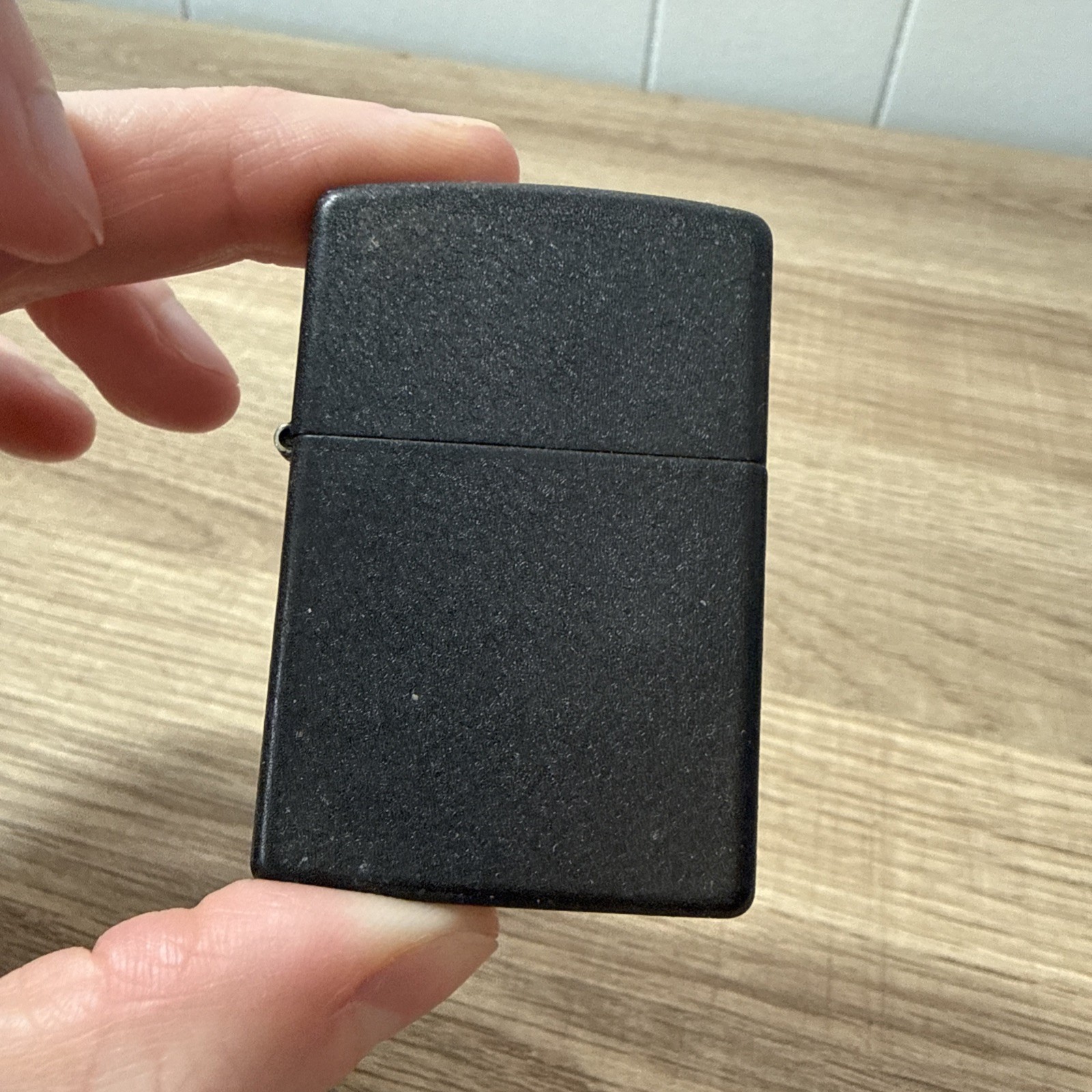 Zippo 1990's Windproof Lighter Black Matte Gold Bottom D 12 L2
