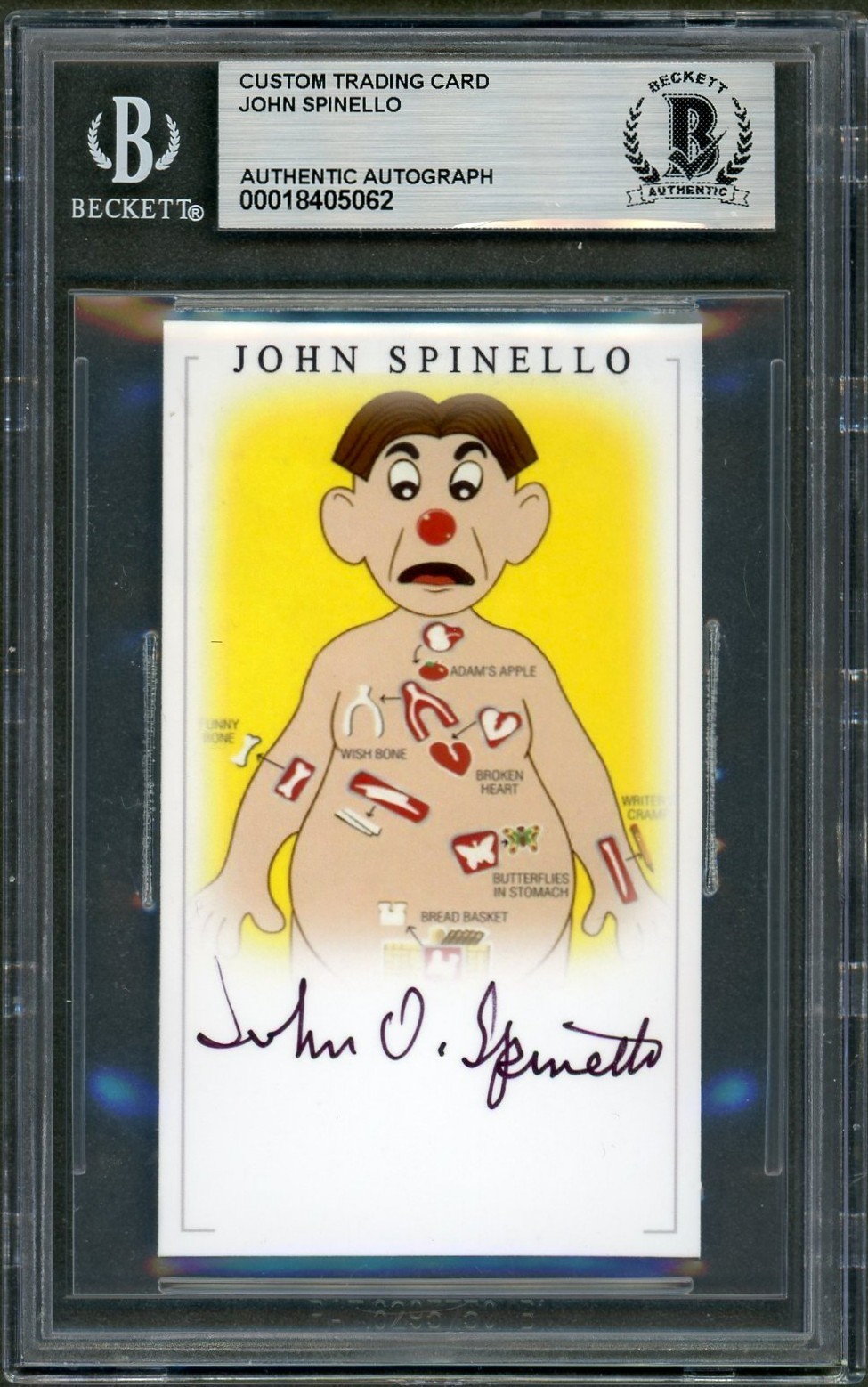 John Spinello SIGNED Creator Operation Game PCB Card Auto Beckett BAS Rare