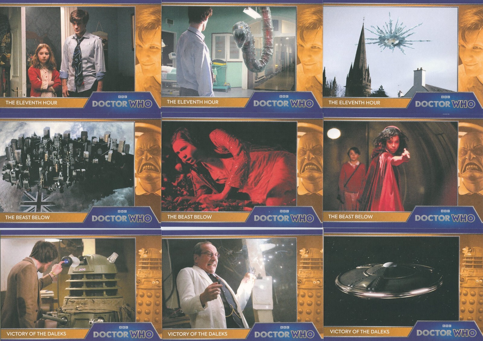 New 2024 Doctor Who complete 117 card base set + 2 empty wrappers from the set