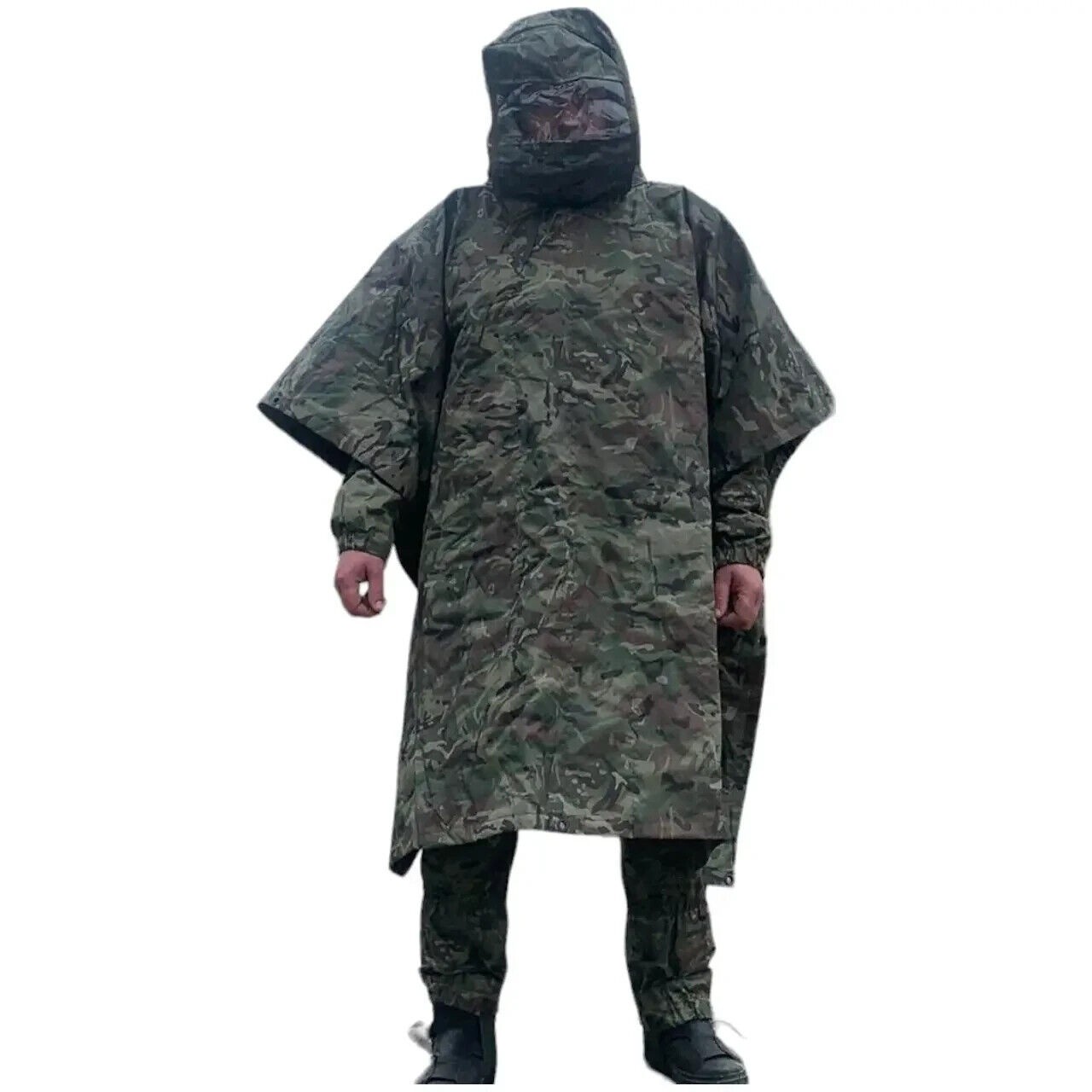 Raincoat poncho with thermal imager protection, anti-thermal imager poncho💛 💙
