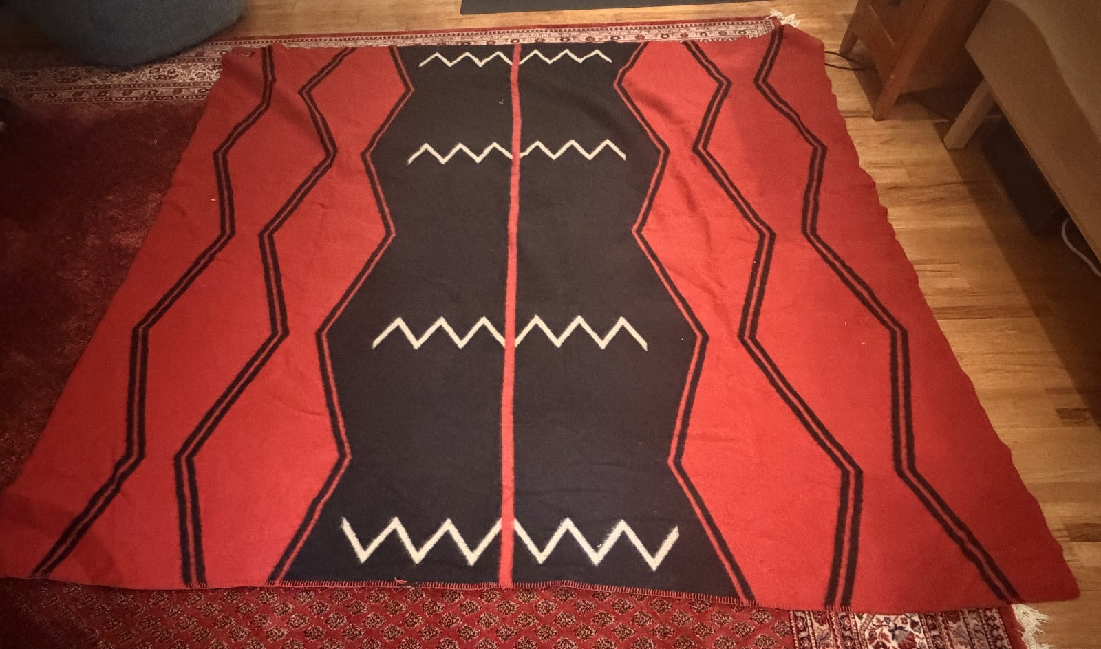 Ralph Lauren NAVAJO Blanket Wool Switzerland 87 x96