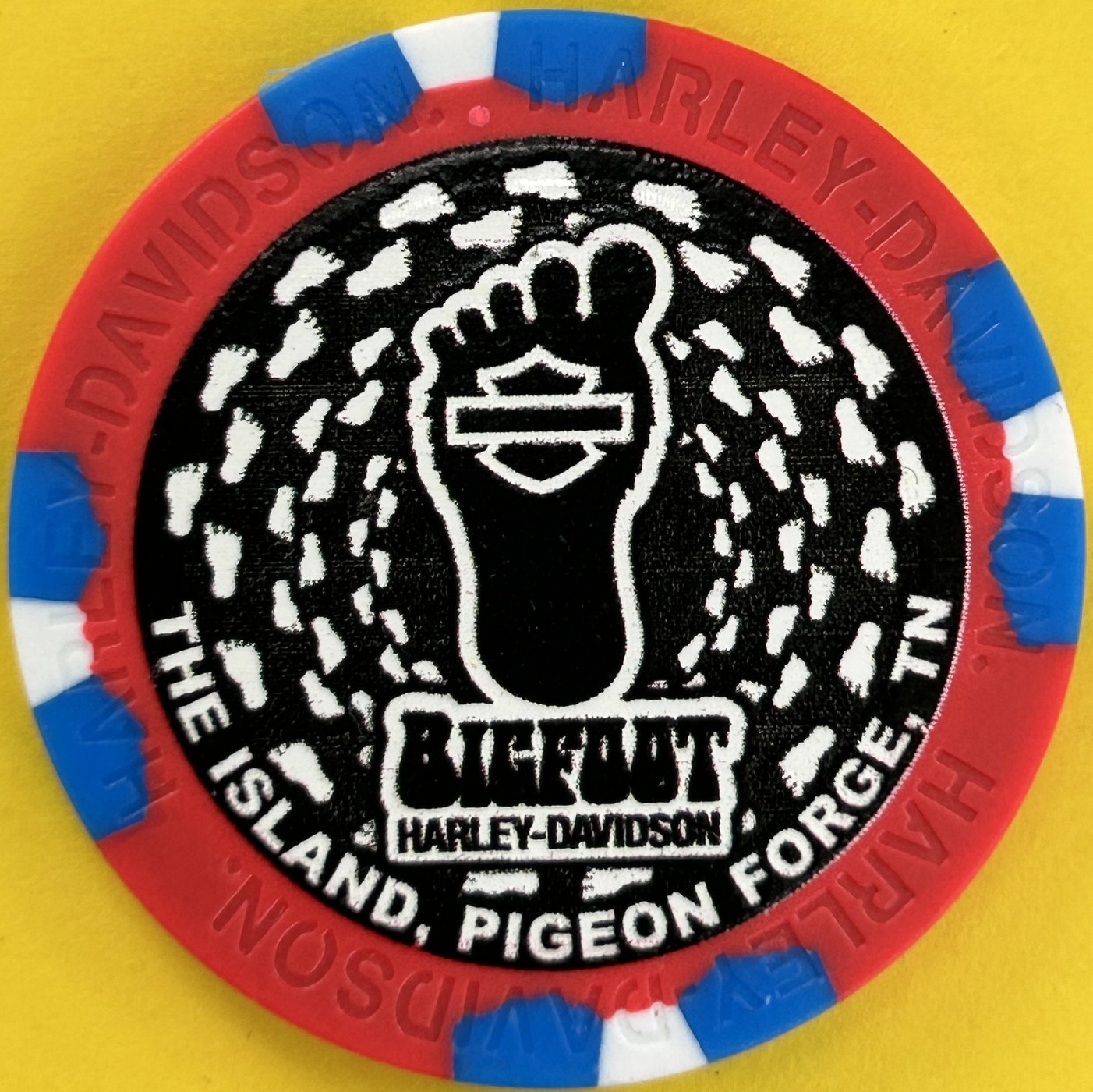 NEW Harley Davidson Wide Print Poker Chip Bigfoot HD in Pigeon Forge, Tennessee