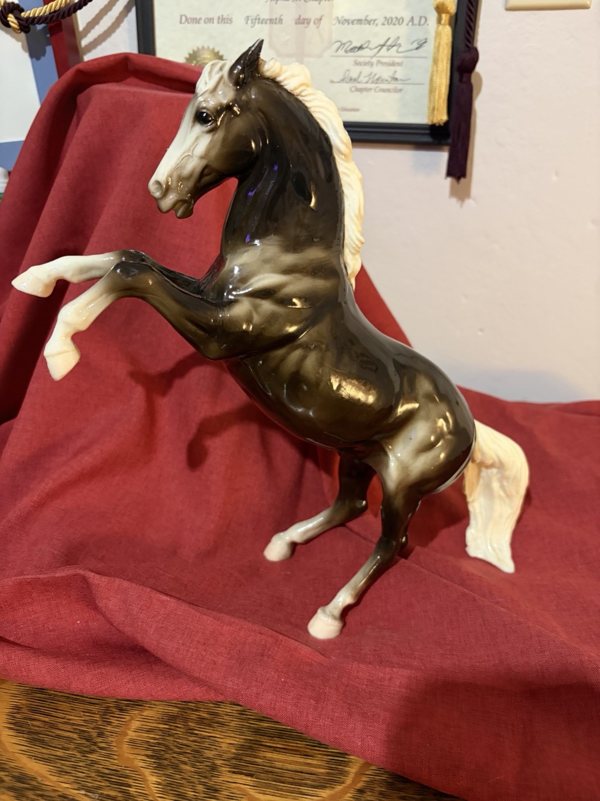Breyer Horse Vintage King Glossy Charcoal Fighting Stallion