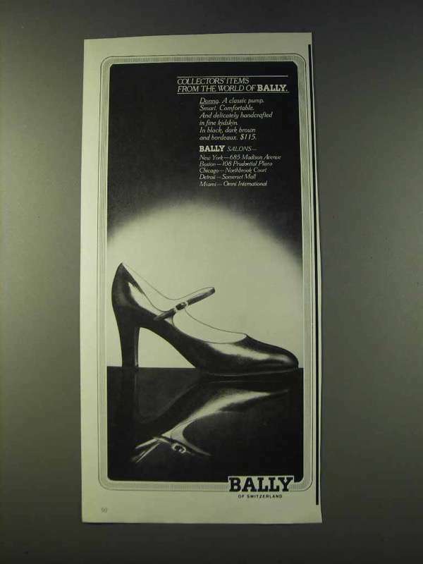 1979 Bally Donna Pump Shoe Ad - Collectors\' Items