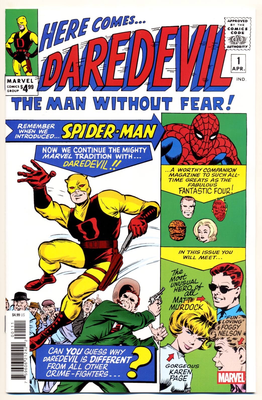 DAREDEVIL #1 NM, Facsimile Edition, Origin/1st. App. of DD Marvel Comics 2025