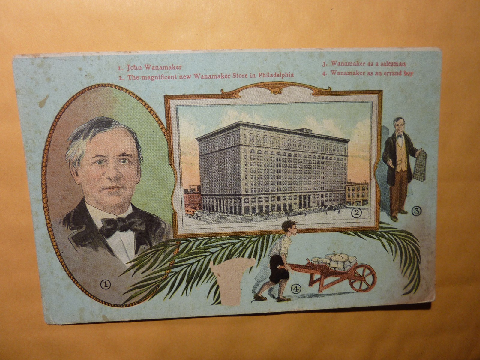 RARE- WANAMAKER- POSTCARD-1907