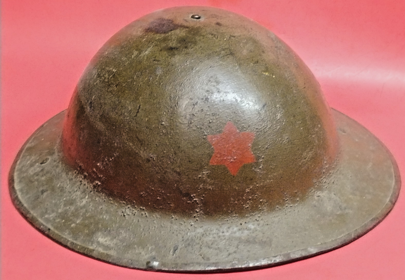Original WWI US Army 6th Infantry Brodie Helmet w/ Chin Strap No Liner Doughboy