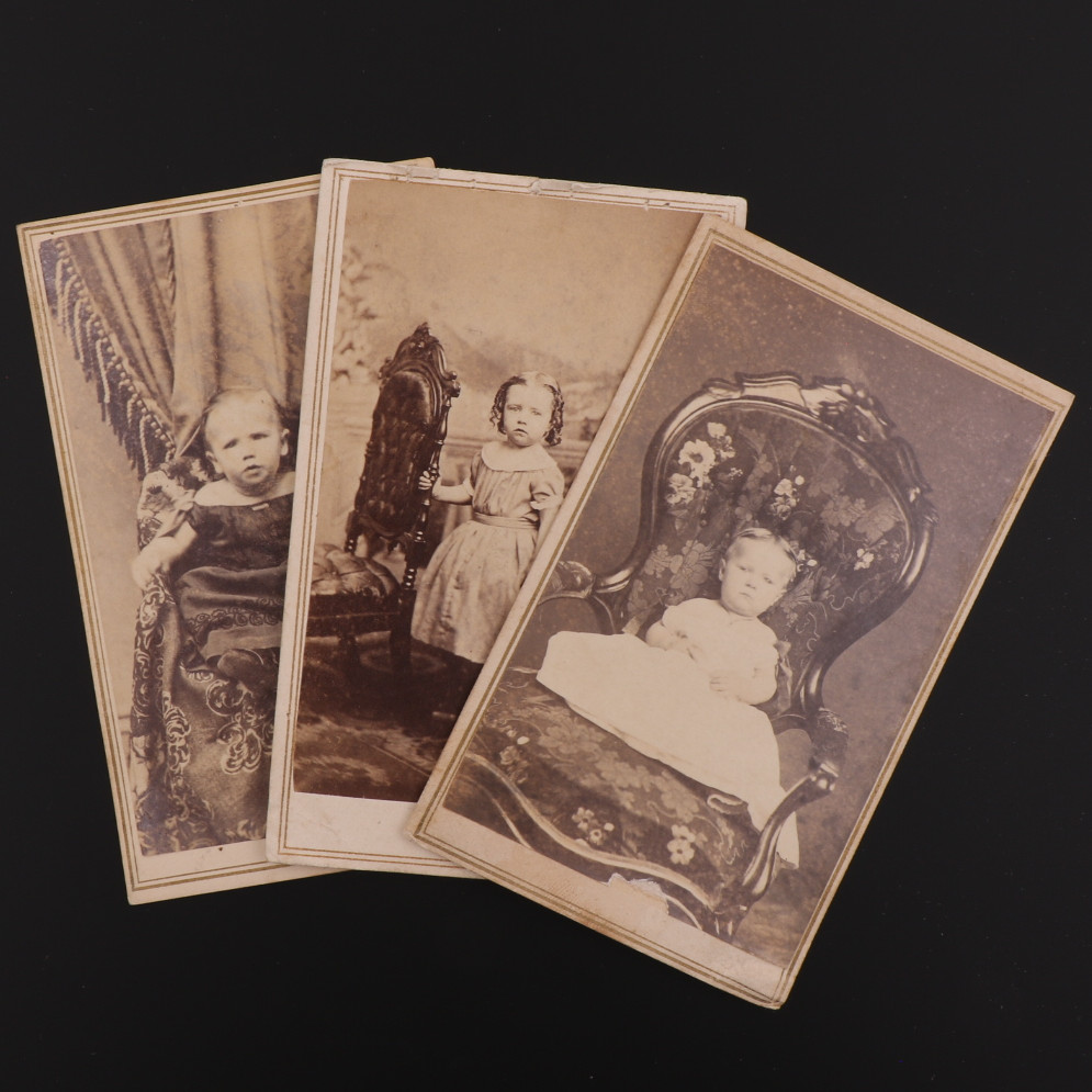3 1860s CDV Carte de Visite of Children from San Francisco California #838