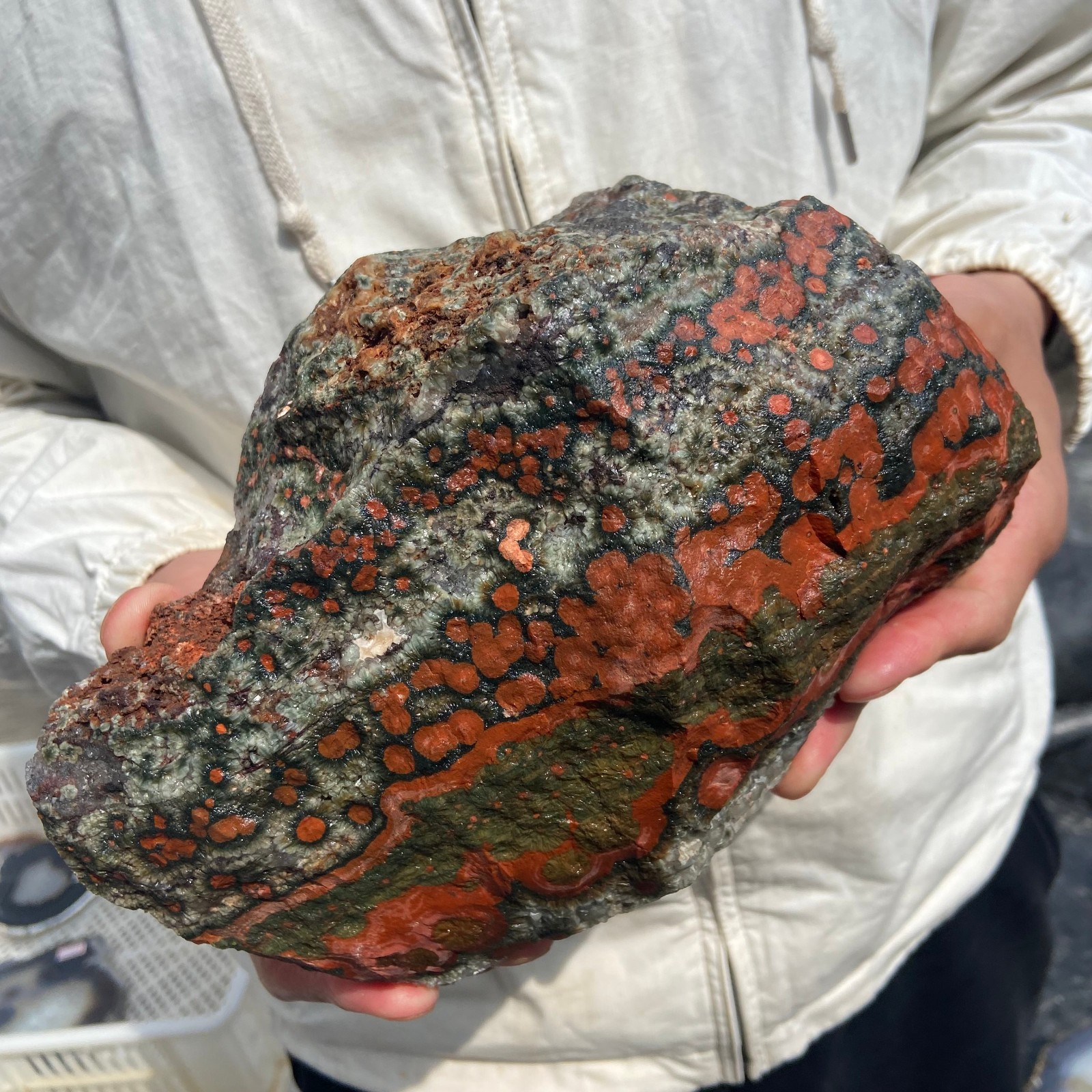 8lb Rare Natural colourful ocean jasper quartz crystal rough mineral specimen