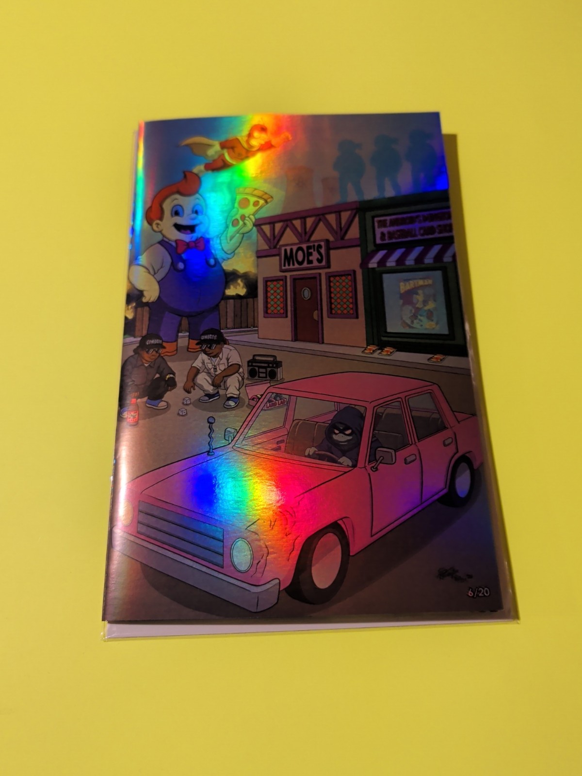 MATT GROENING FAME SIMPSONS NIGHT TIME EDITION(LIL EASY)  LTD 20 HOLO FOIL NEW