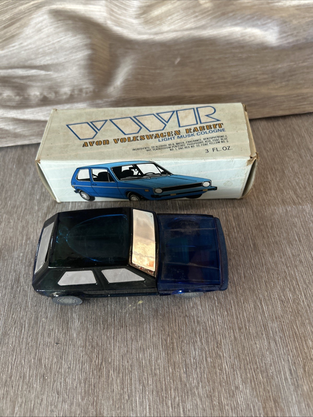 Avon Vintage Volkswagen Rabbit Light Musk Cologne Decanter FULL 3 Fl Ozs NEW