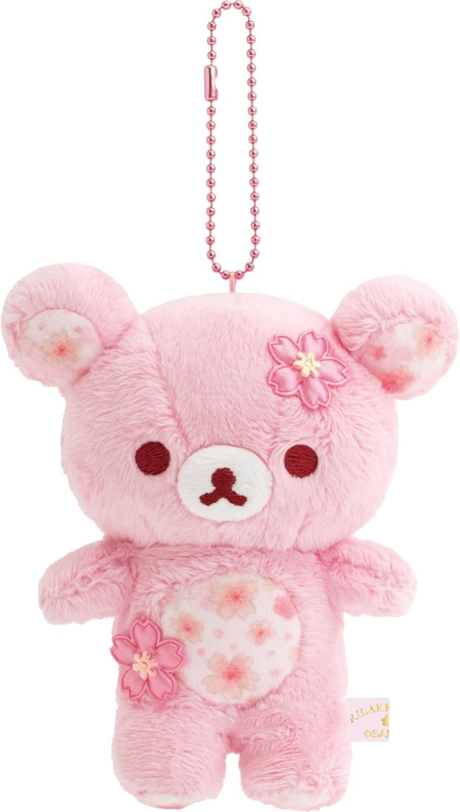 San-X Rilakkuma Sakura Plush Keychain Mascot Hanging Plush MV69301 Pink New