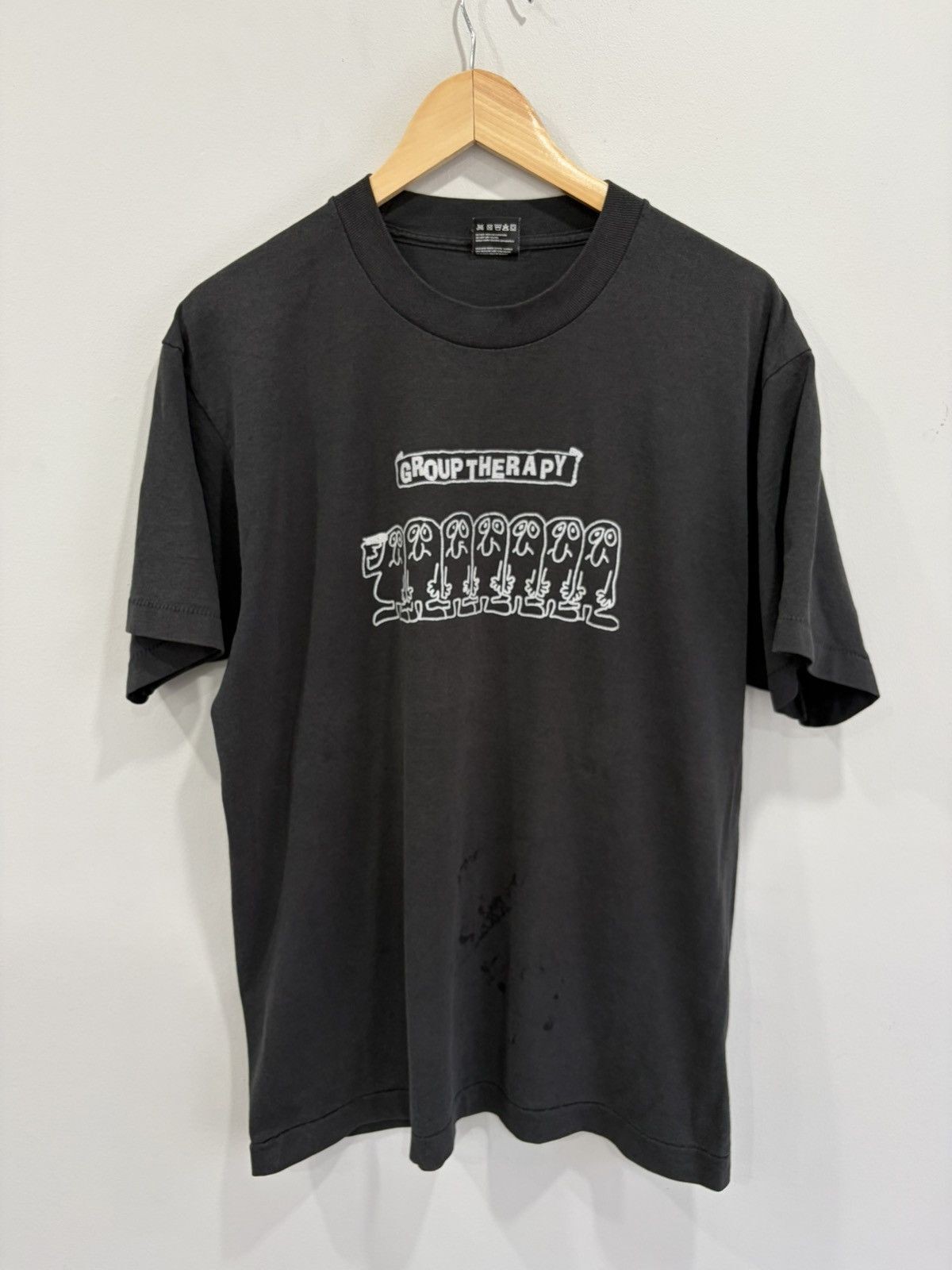 Vintage Rare Group Therapy Tee Shirt Gun band humor art
