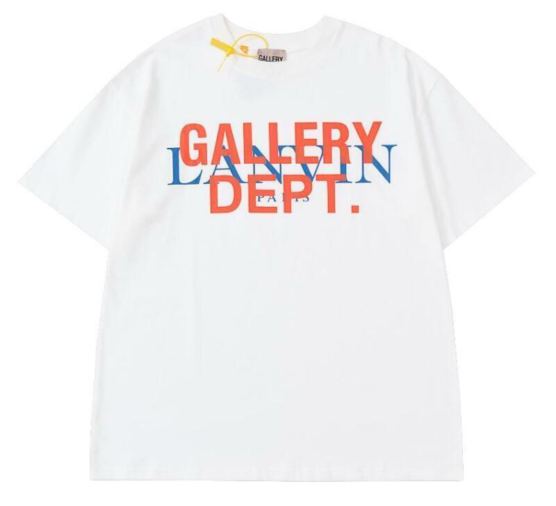 FOR GALLERY DEPT×LANVIN TEE LOGO letter joint short-sleeved T-shirt