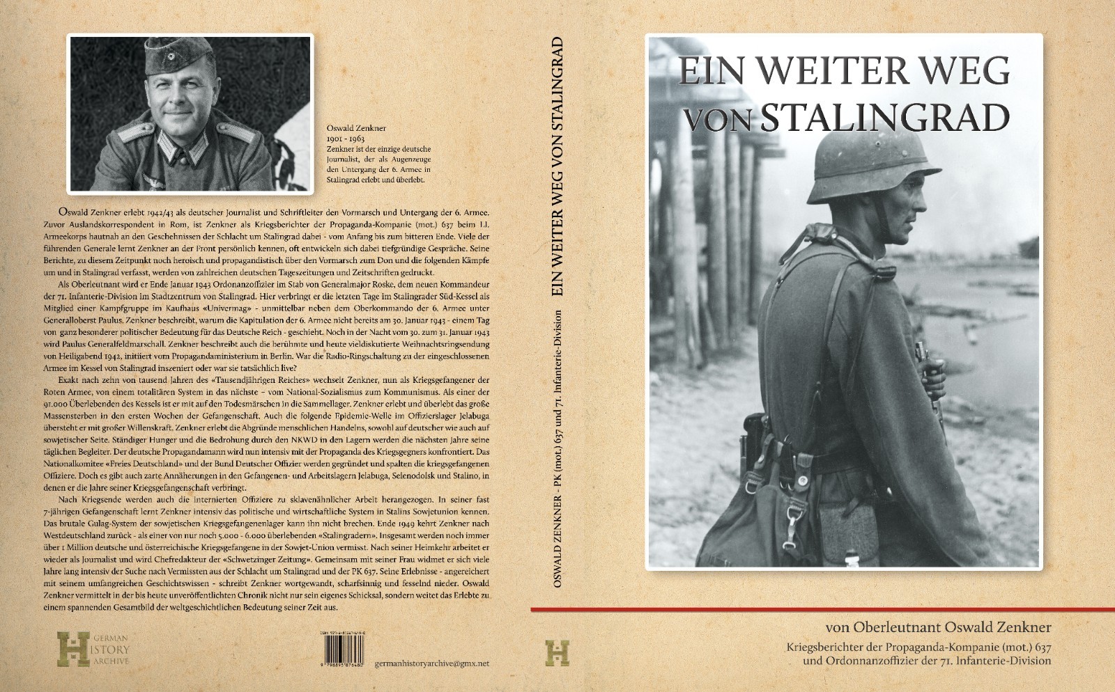 Book A Long Way From Stalingrad 6. Army Zenkner PK637 New 1942-50 WW2