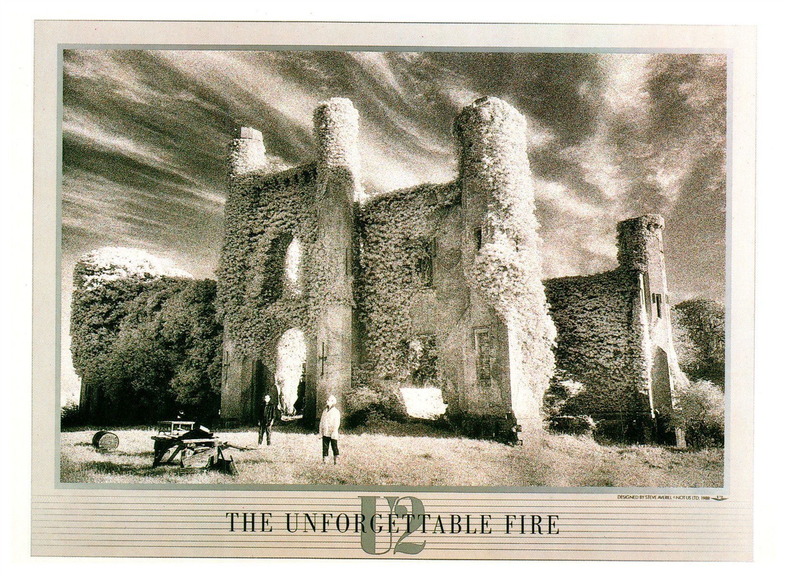 Vintage Postcard U2 The Unforgettable Fire Album Art Athena International UK