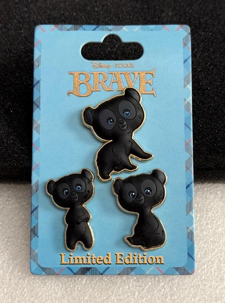 Disney DSF DSSH Pixar Brave Bear Cubs Triplets 3 Pin Set LE 300