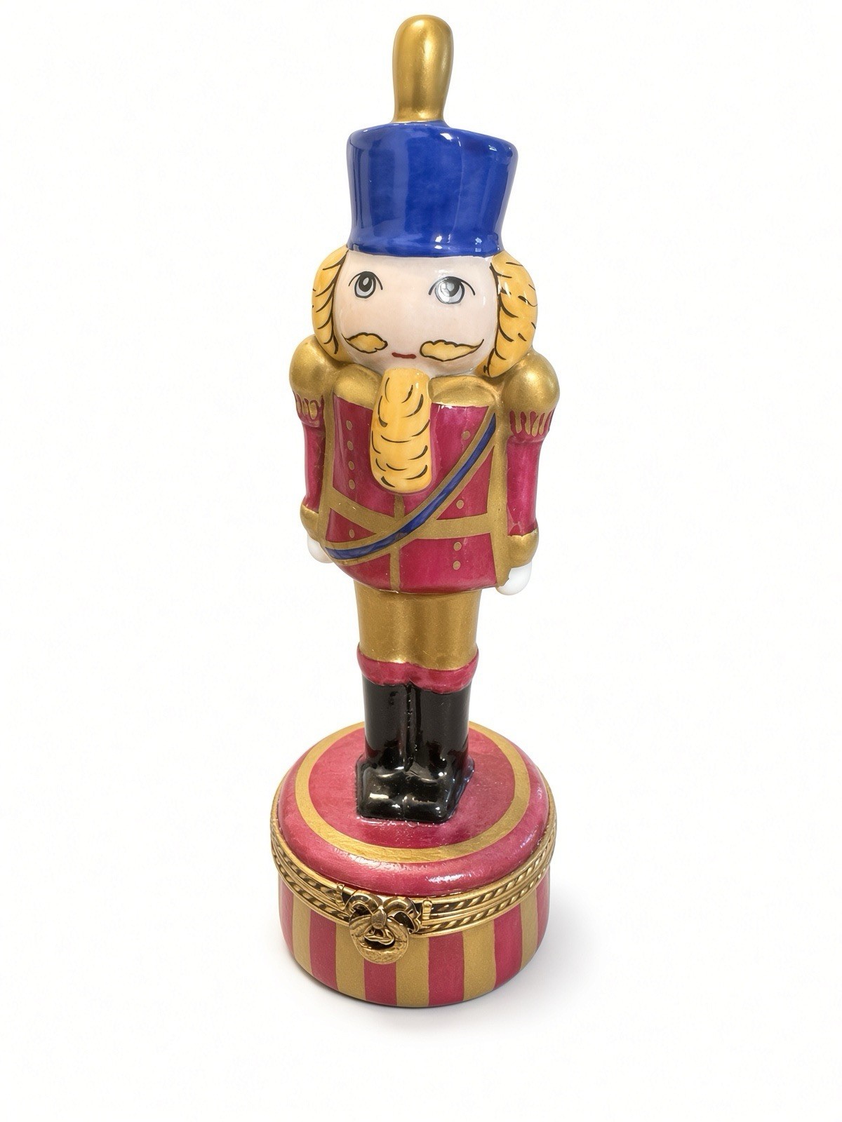NWOB Rochard Limoges France Nutcracker Trinket Christmas Box