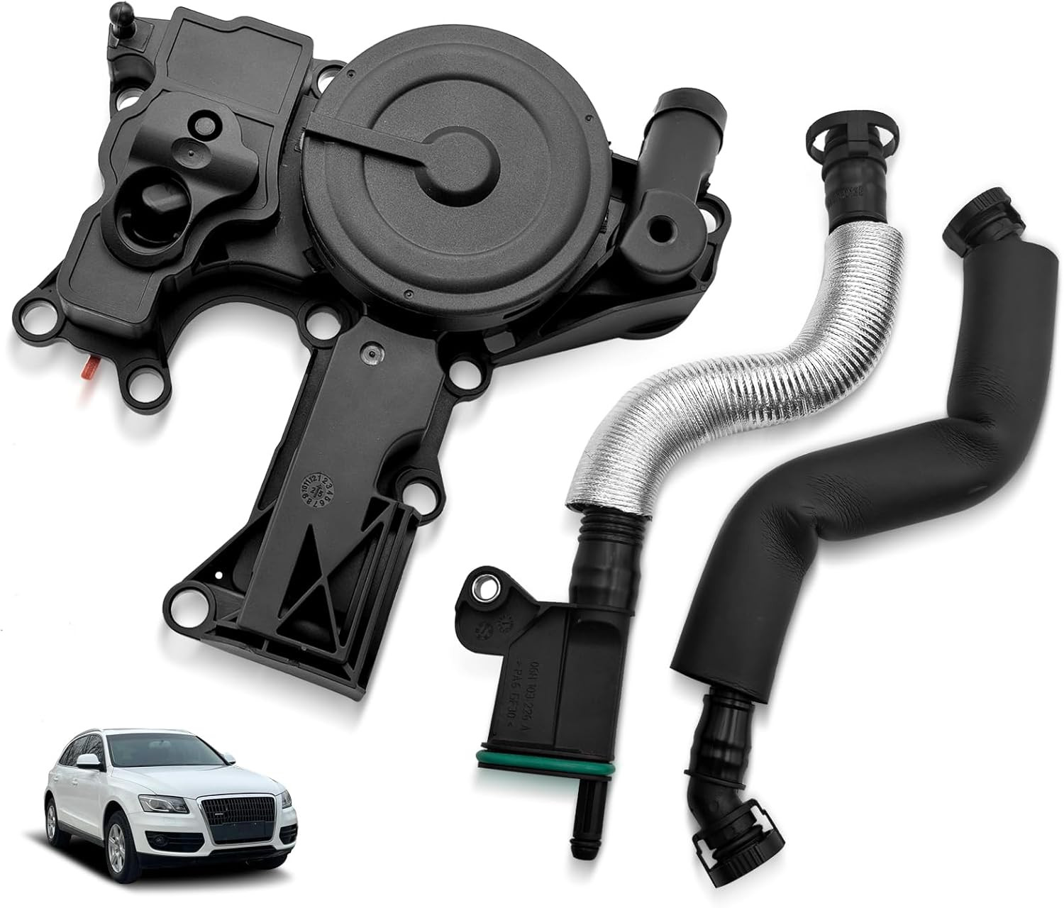 06H103495AB PCV Valve Engine Crankcase Vent Oil Separator Breather Hose 3-Piece 06H103495AB PCV Valve Engine Crankcase Vent Oil Separator Breather Hose 3-Piece
