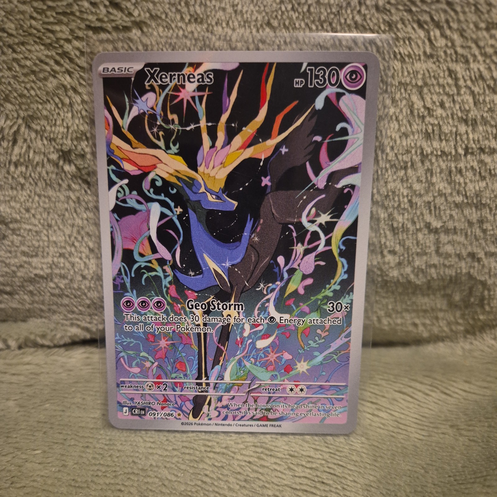 Pokémon Xerneas 091/086 Chaos Rising Illustration Rare Holo English