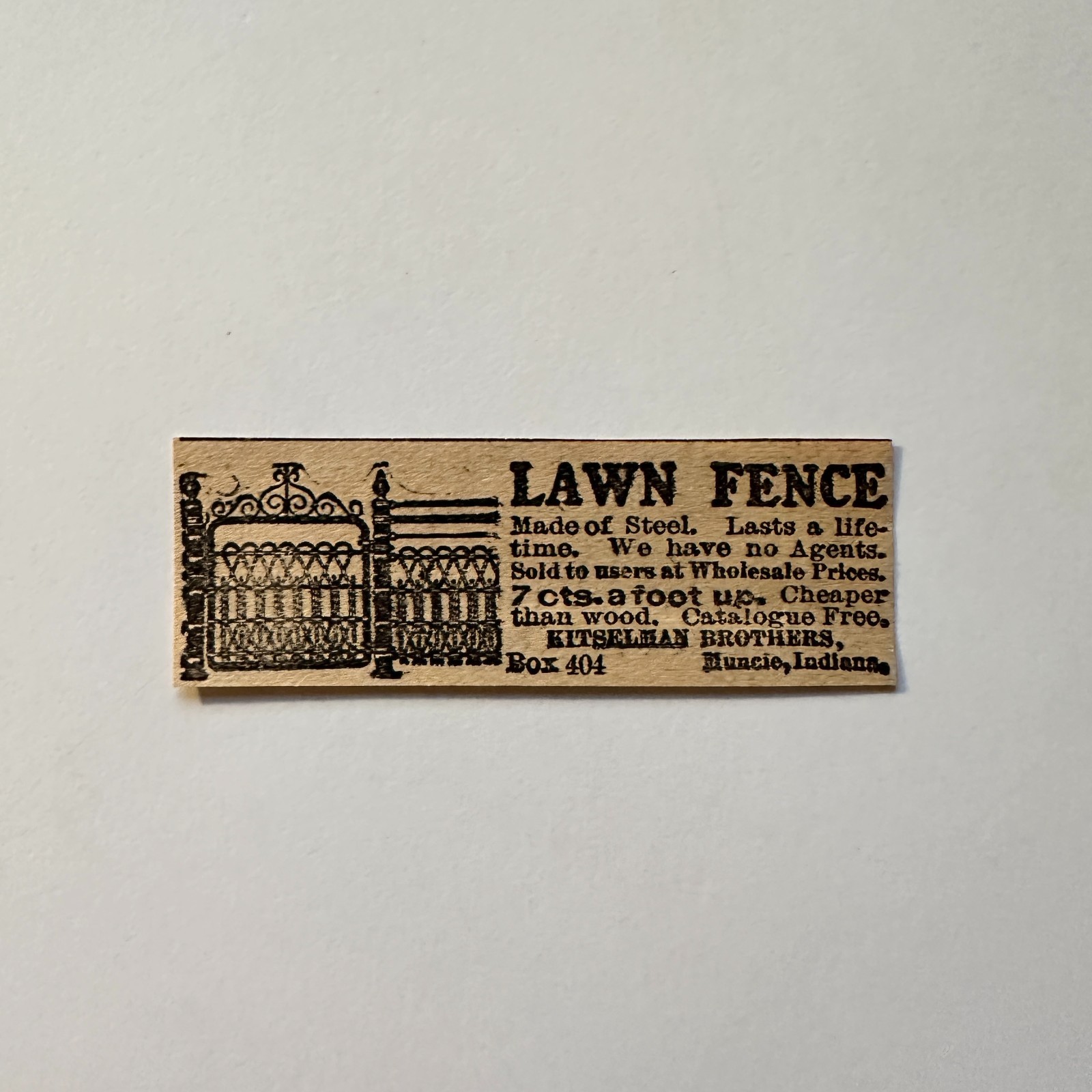 Kitselman Brothers Lawn Fence Muncie IN 1906 Minneapolis Ad 5AL1-S22