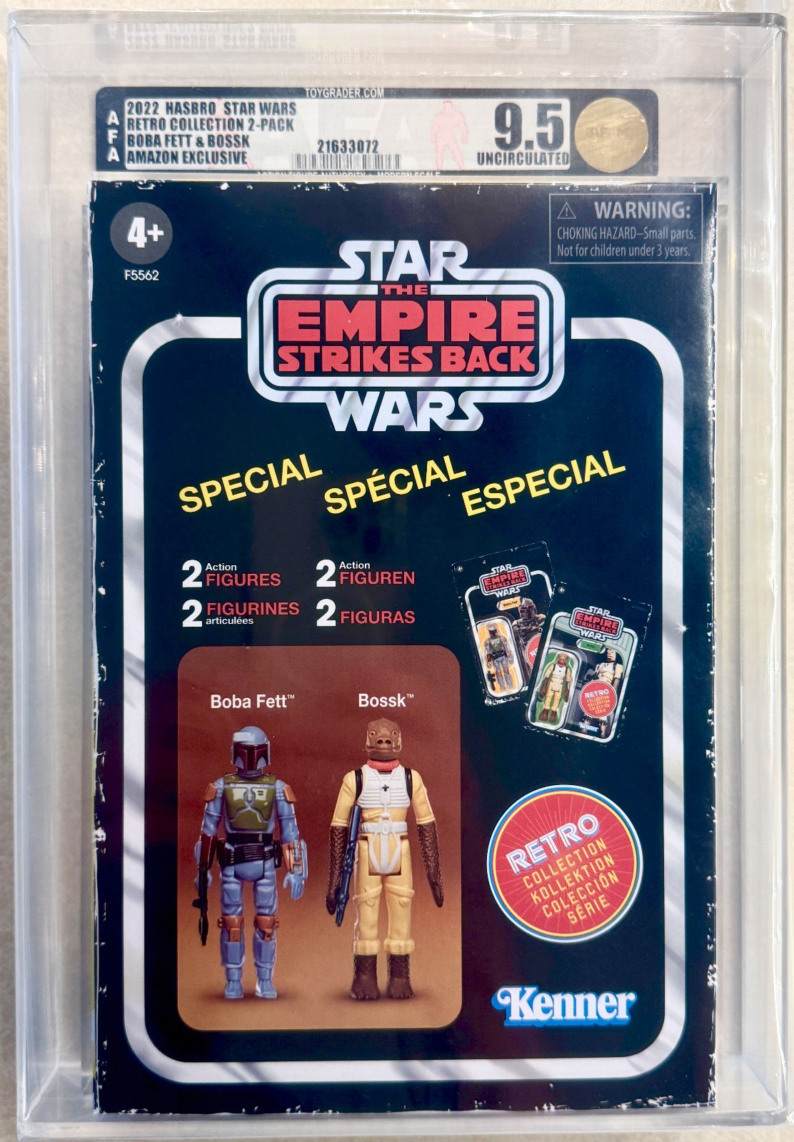 Boba Fett & Bossk (ESB) (2-Pack) (Retro Coll. 2022) AFA U9.5 (U95) Uncirculated