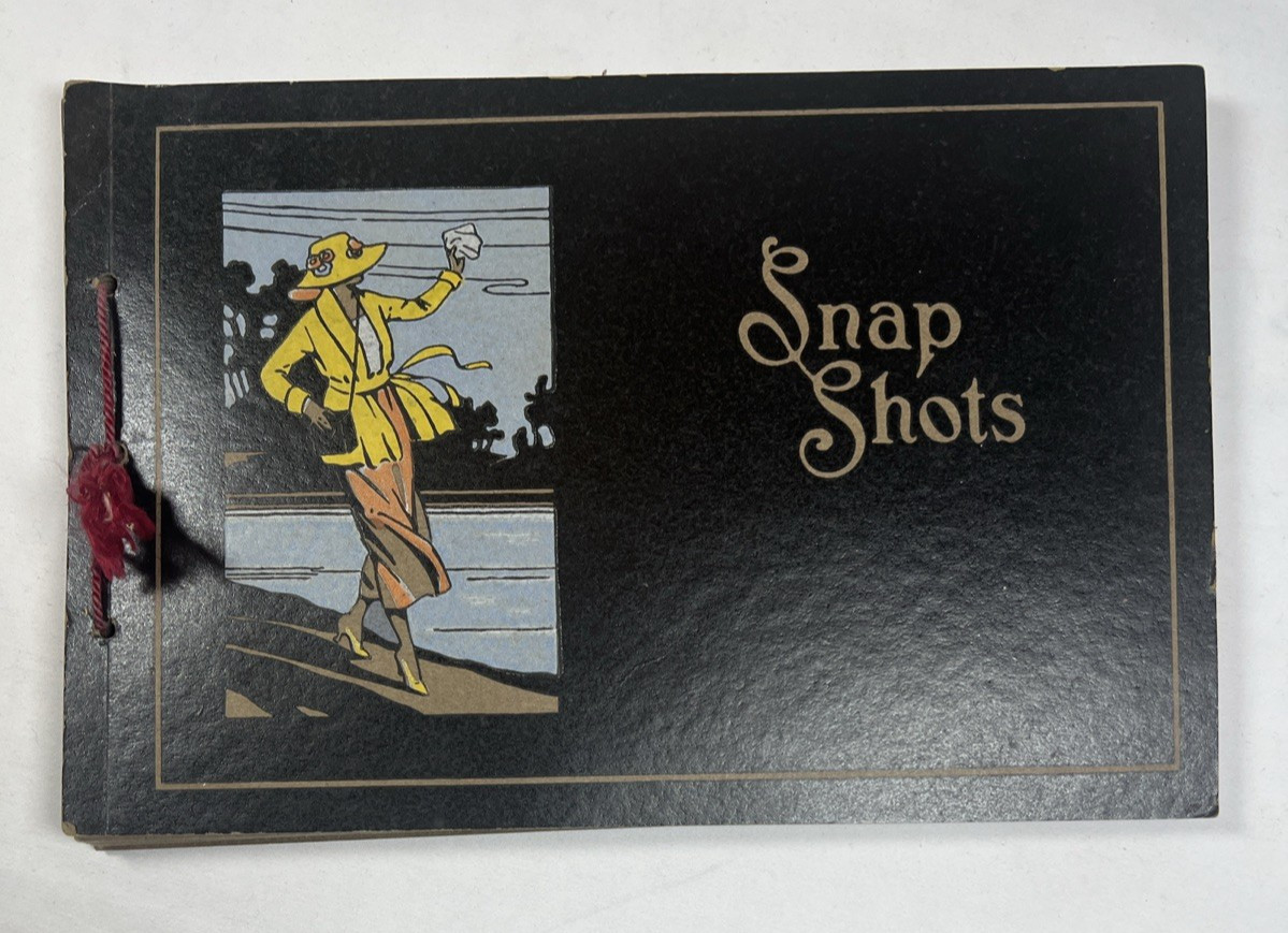 Antique Early 1900s Snap Shots Photo Album Portland Oregon Motorcycle Bus Garage