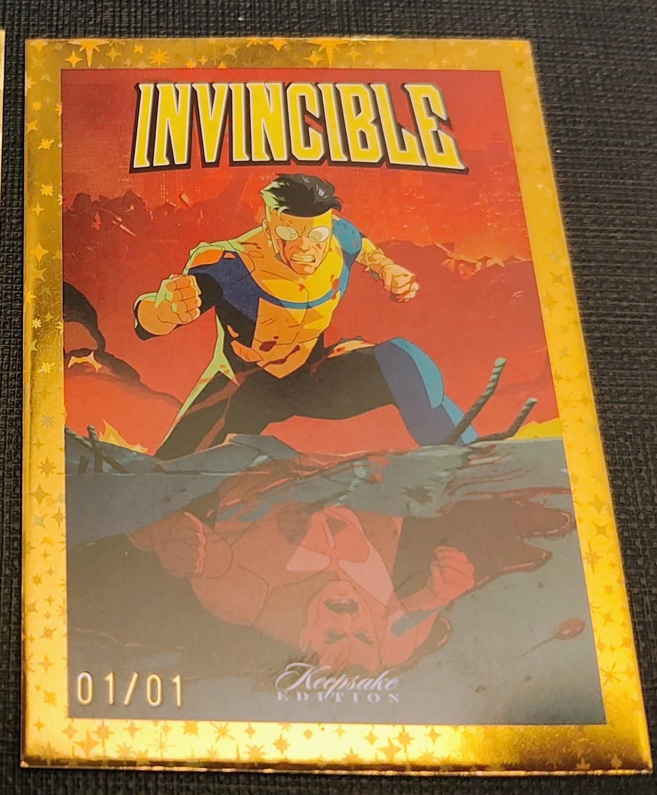 2025 Keepsake Invincible Poster Card #239 Gold Fireworks (01/01)