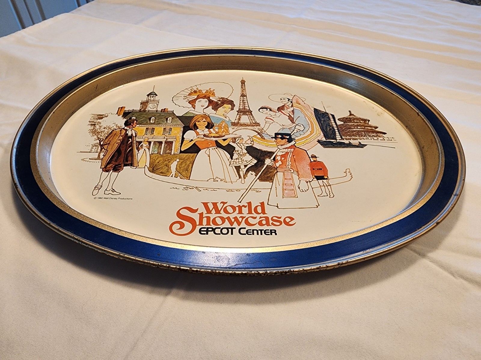 1982 Walt Disney - 2 TRAYS - 1) EPCOT CENTER WORLD SHOWCASE & 2) FUTUREWORLD
