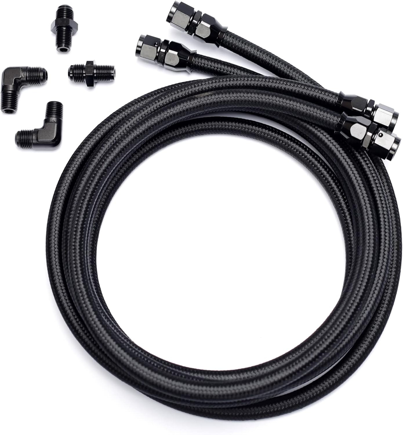 6AN Transmission Cooler Lines Compatible with 4L60 700R4 TH350 TH400 7 Ft Long H