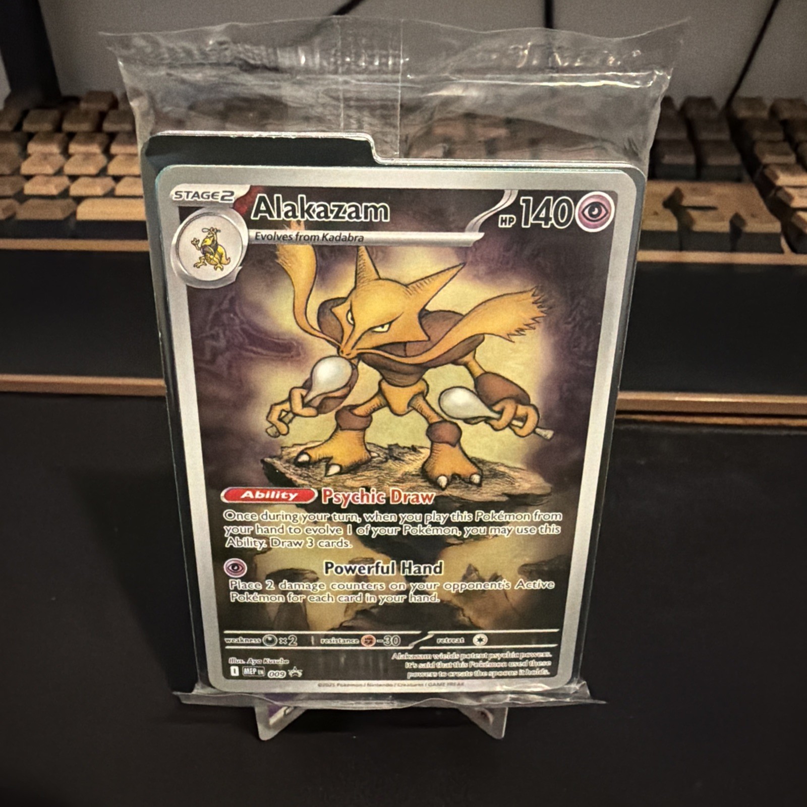 Alakazam MEP 009 Mega Evolution Black Star Promo Pokémon TCG Card Sealed