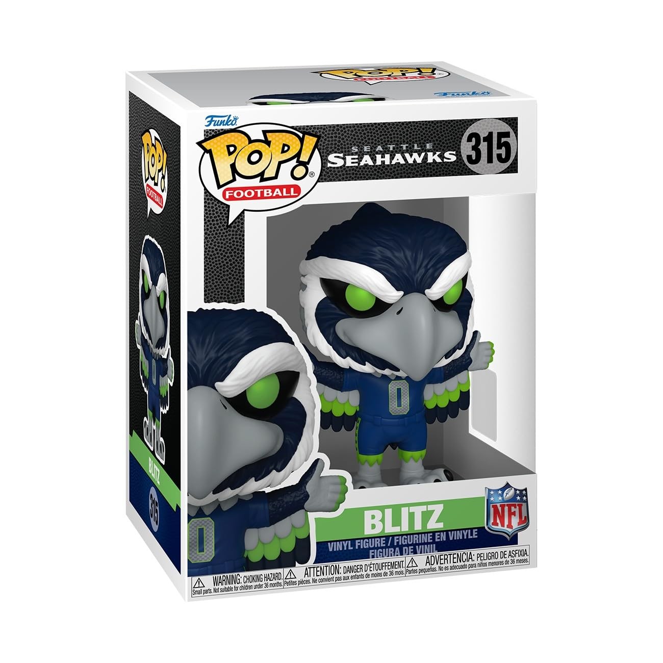 Funko POP NFL: Seahawks - Blitz - Mascots OS, Multicolour
