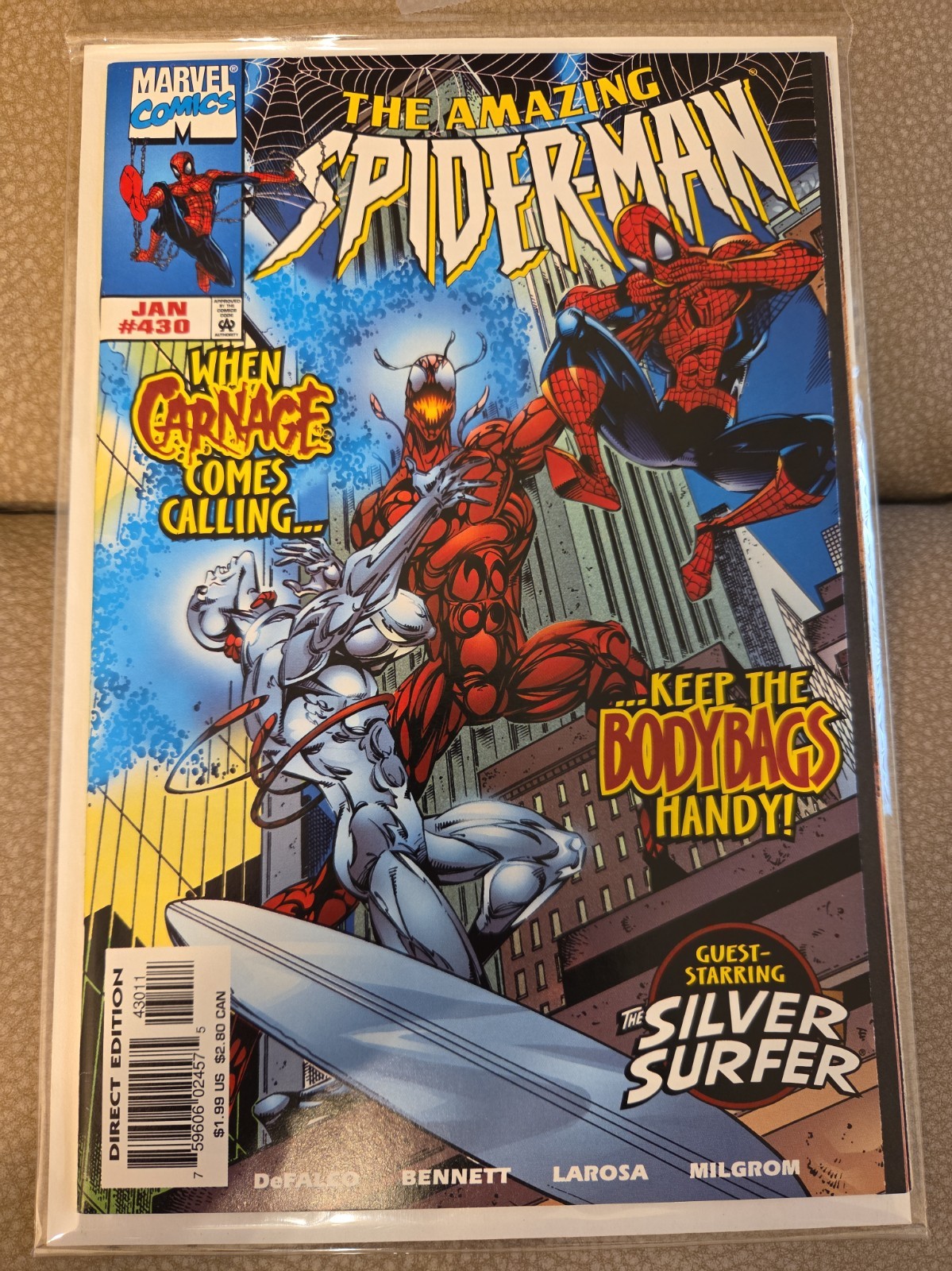 1998 Marvel The Amazing Spider-Man #430 Comic Book /D808 1st Cosmic Carnage