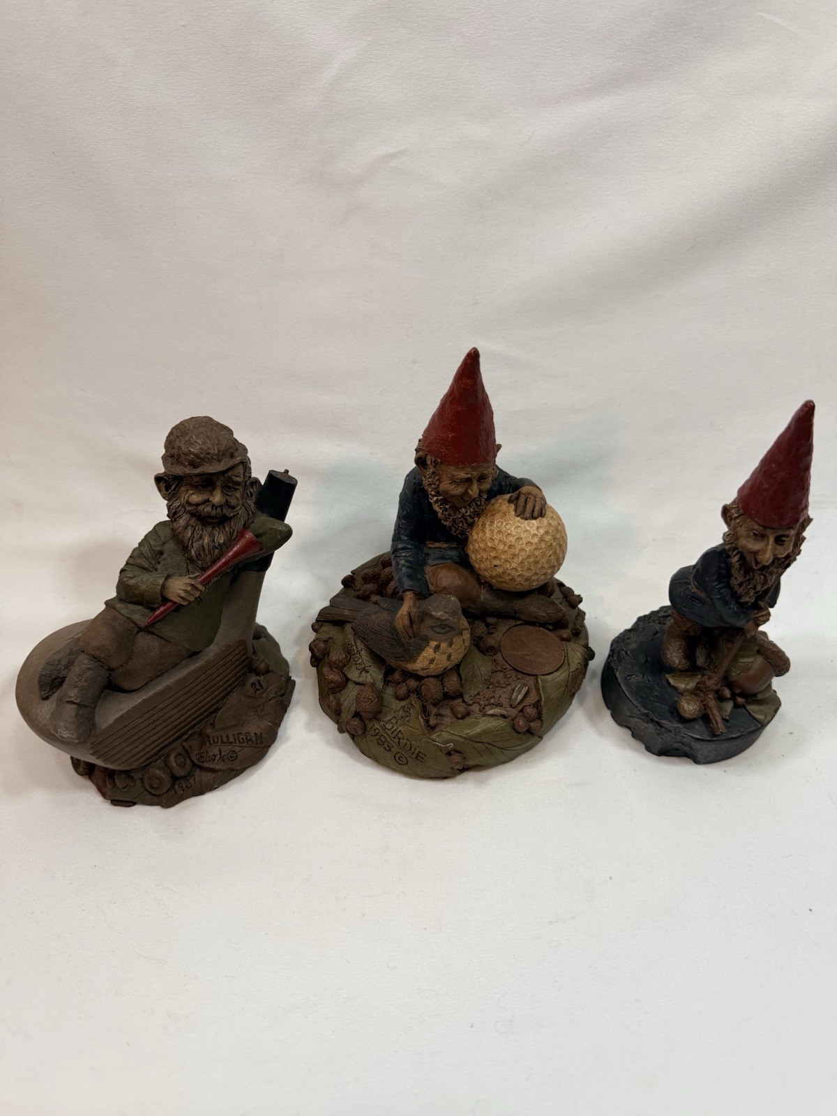Tom Clark Vintage Signed & Dated Gnomes ~ Lot Of 3 (1983,1985,1987)