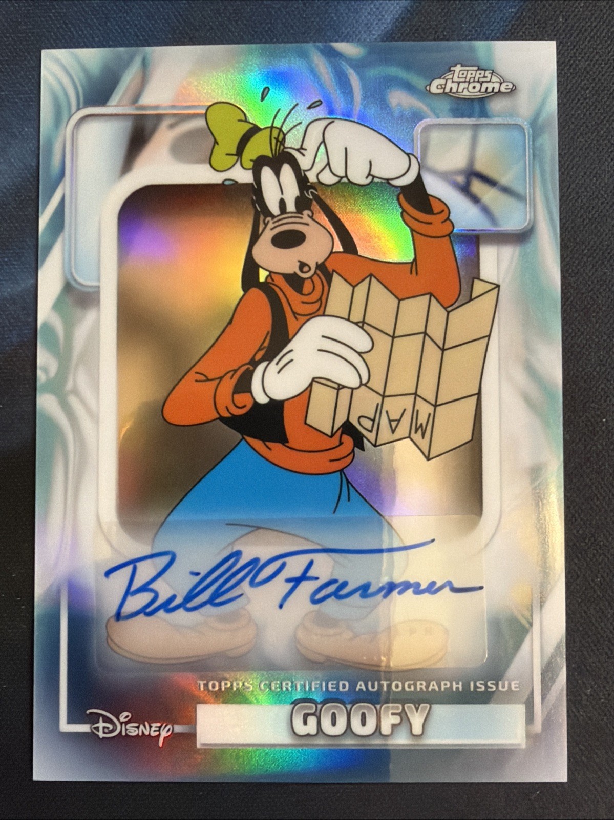 2026 Topps Chrome Disney Goofy Authentic Auto Bill Farmer AA-BF Refractor 🔥📈