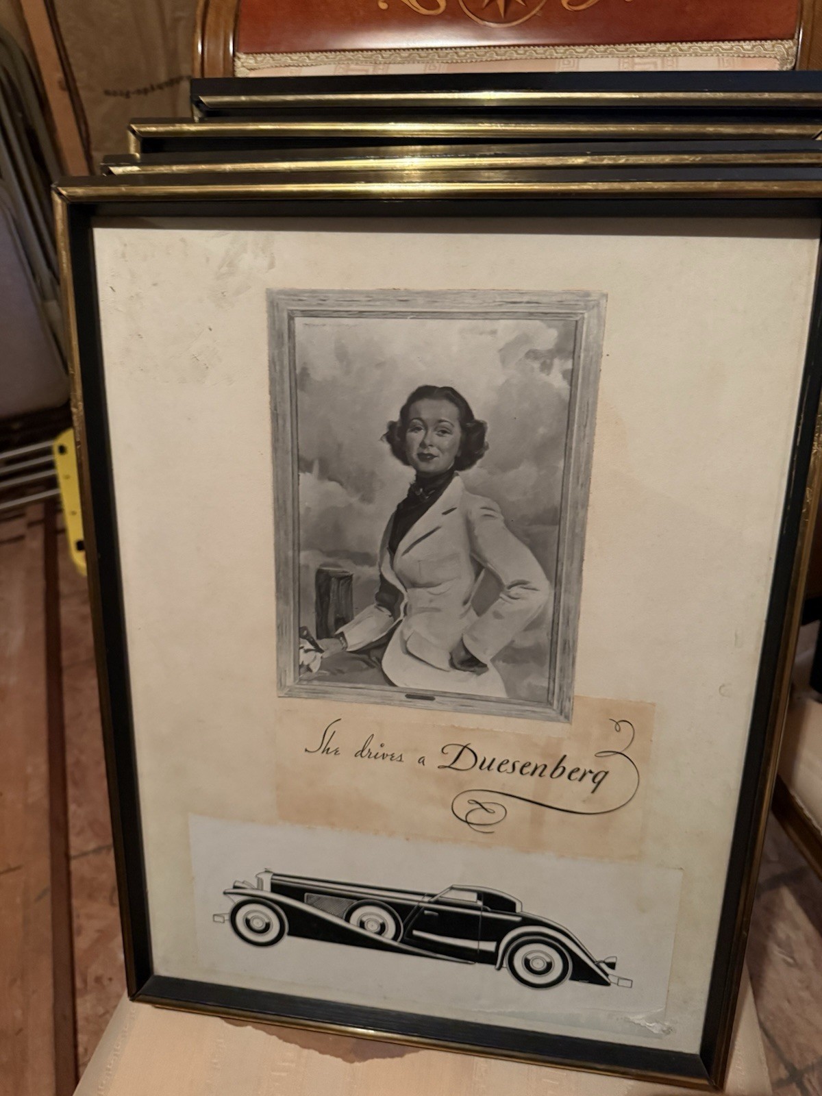 Five Authentic Original Model Advertisement For Dusenberg Approx 100 Years Old